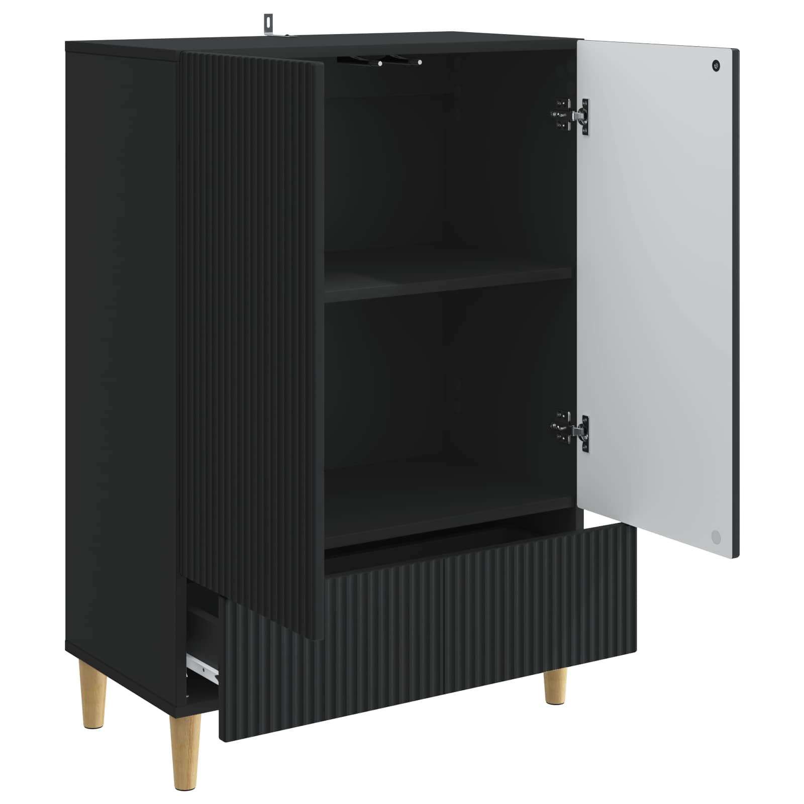 Kreveta s ladicama Crna 66 x 34,5 x 95 cm Konstruirano drvo