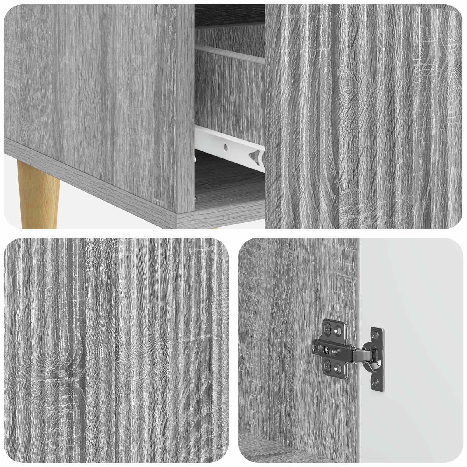 Kreveta Siva sonoma 66 x 34,5 x 95 cm Konstruirano drvo