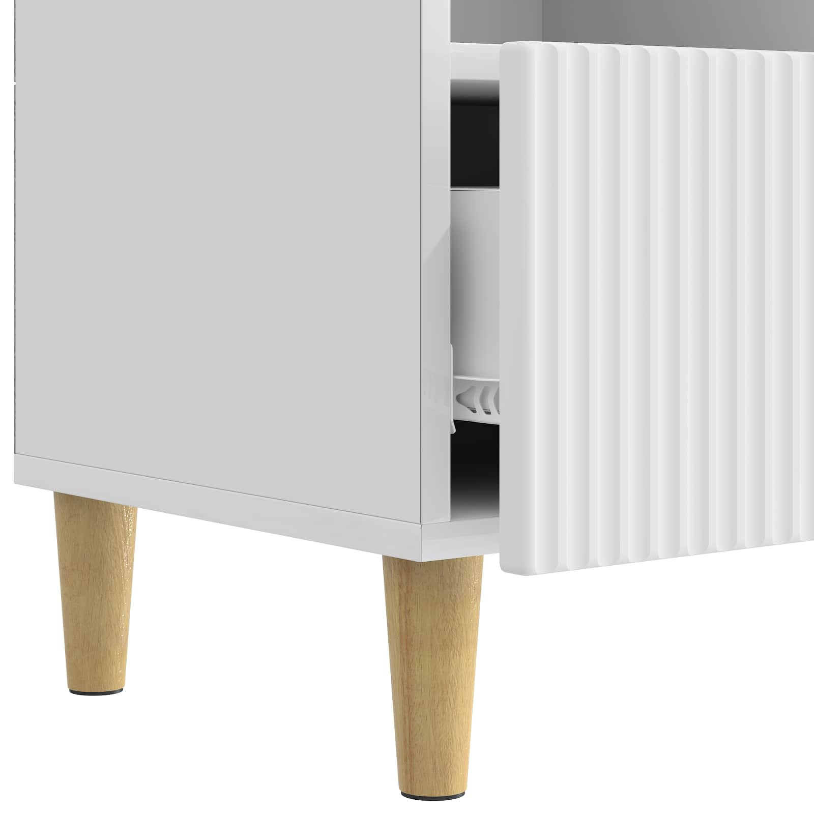TV ormar s ladicama Bijela visokog sjaja 102 x 34,5 x 50 cm