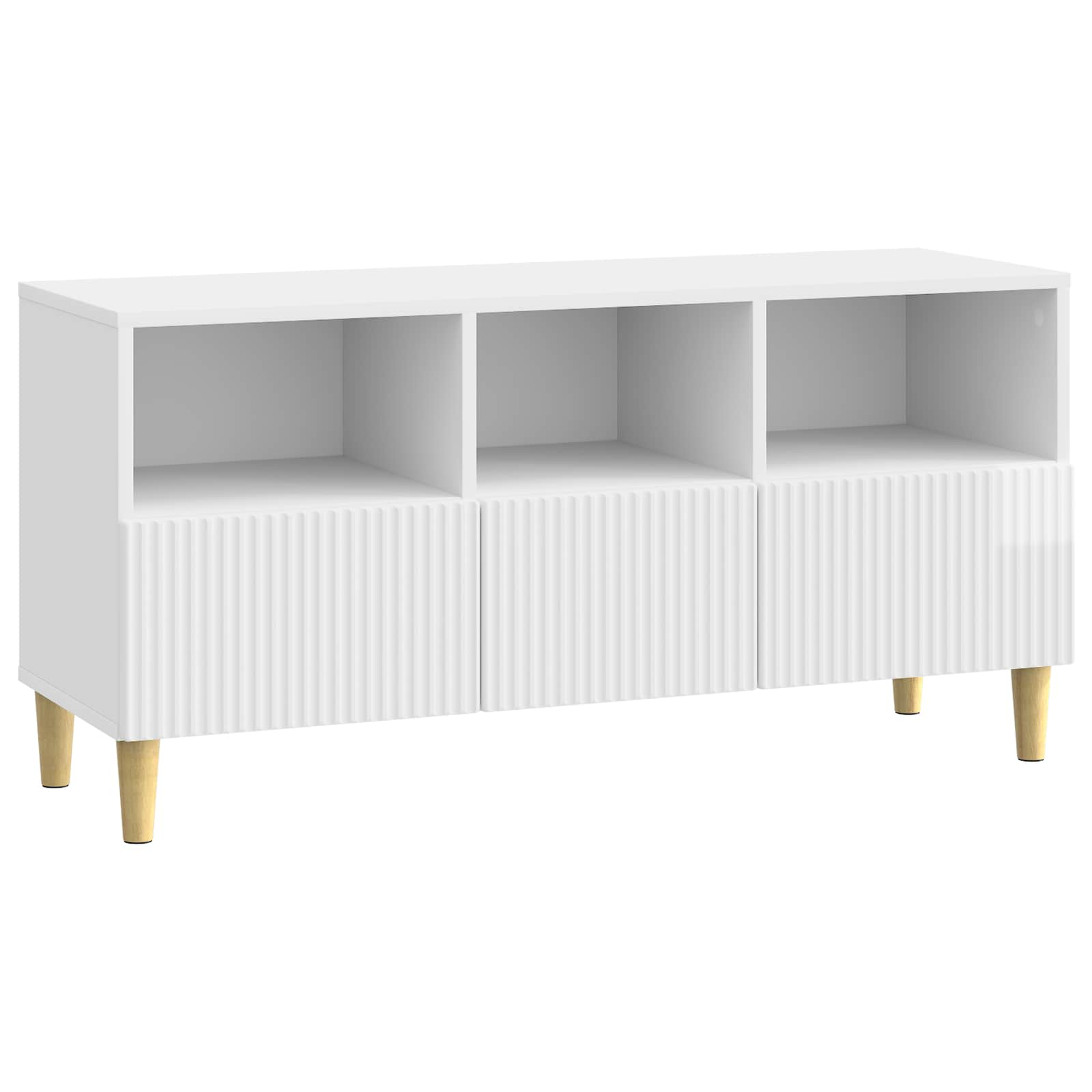 TV ormar s ladicama Bijela visokog sjaja 102 x 34,5 x 50 cm