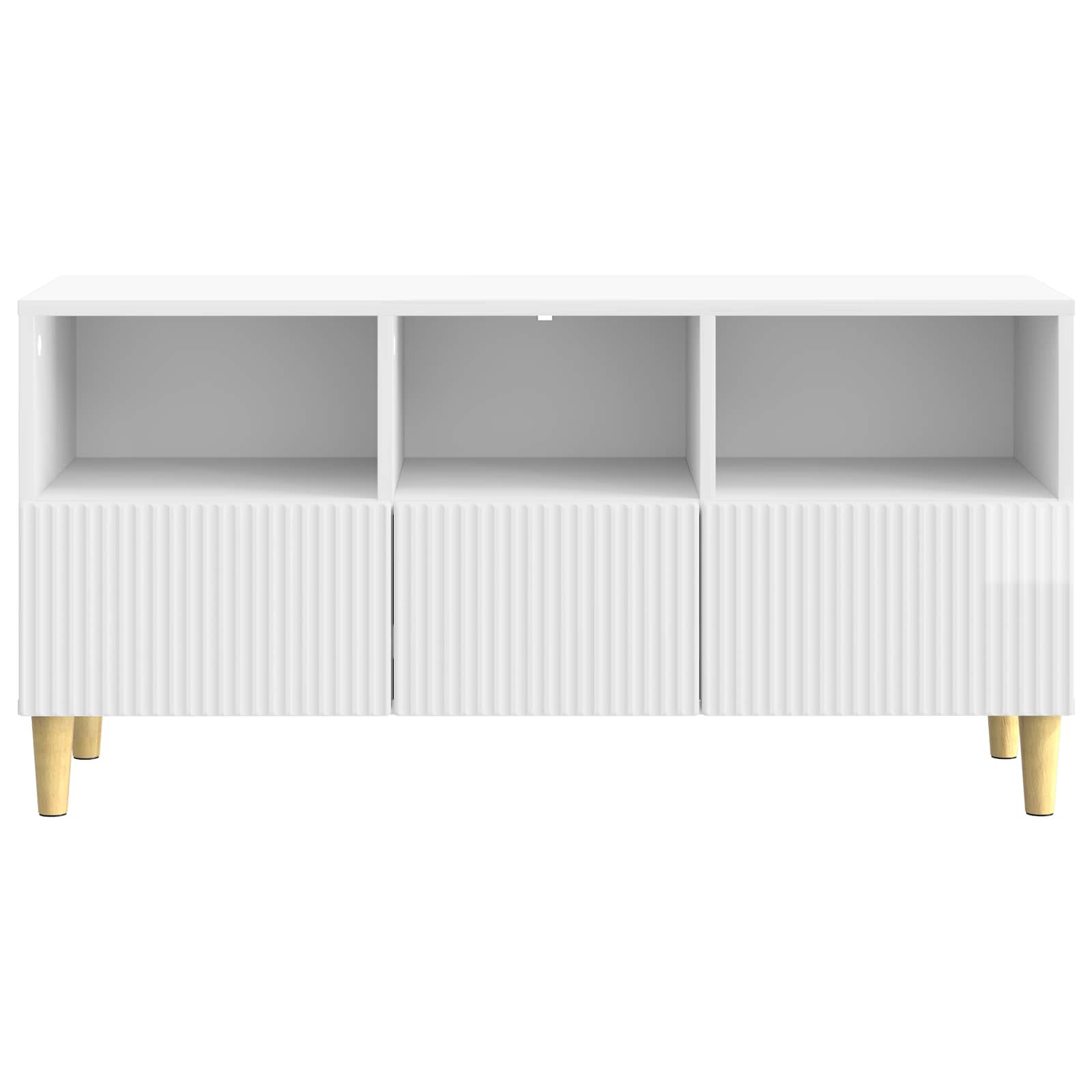 TV ormar s ladicama Bijela visokog sjaja 102 x 34,5 x 50 cm
