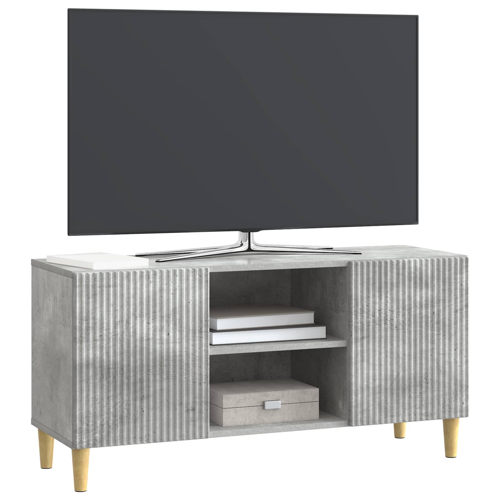 TV ormar Betonska siva 102 x 34,5 x 50 cm Konstruirano drvo