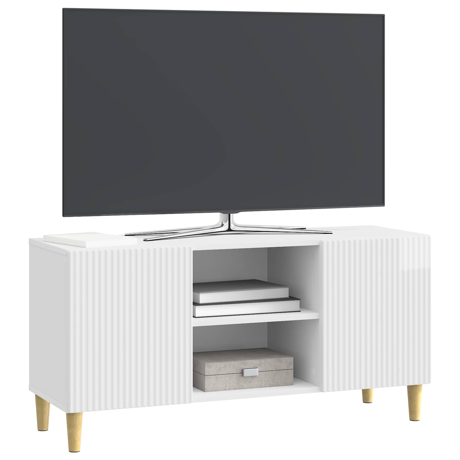 TV ormar Bijela visokog sjaja 102 x 34,5 x 50 cm