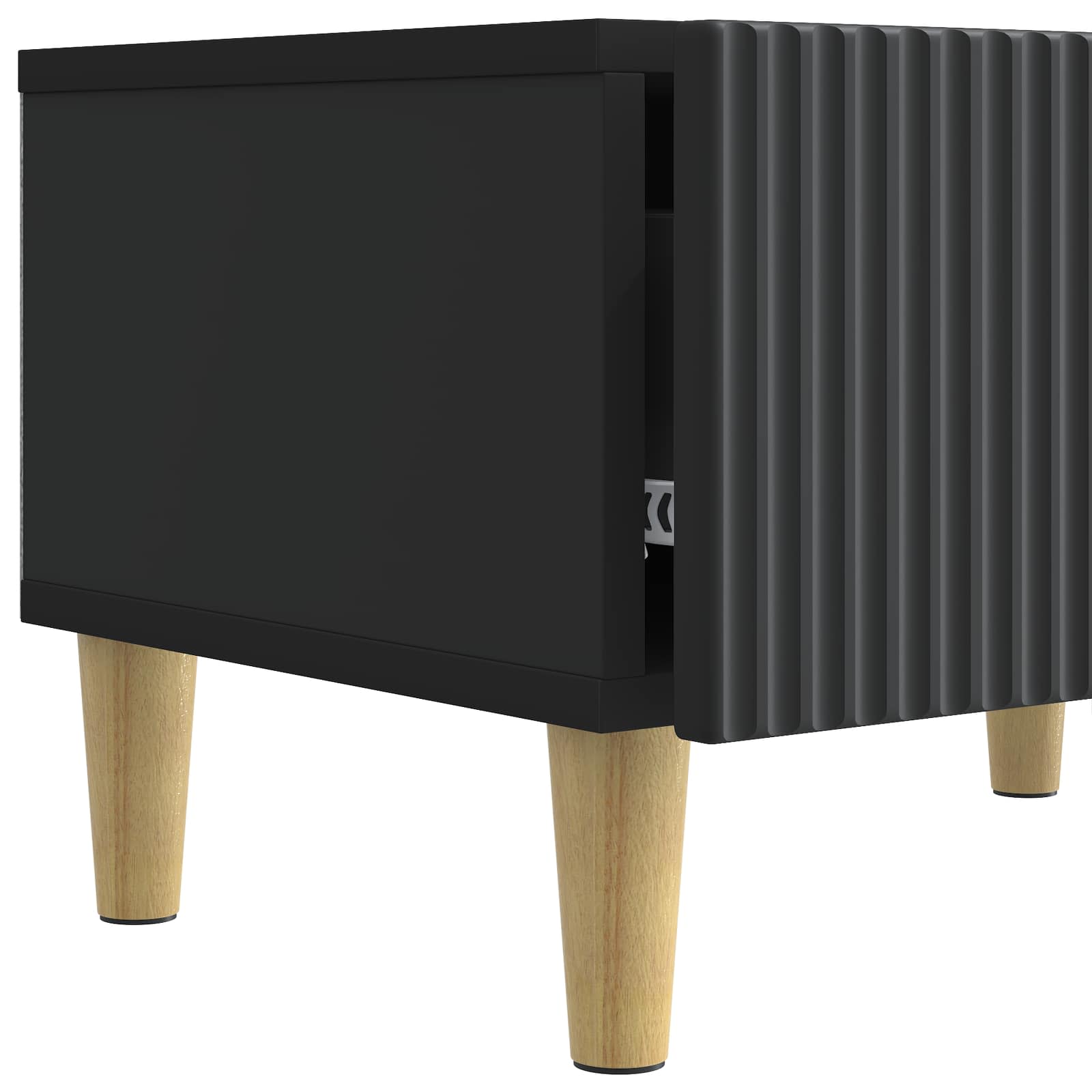 TV ormar s ladicama Crna 147 x 34,5 x 30 cm Konstruirano drvo