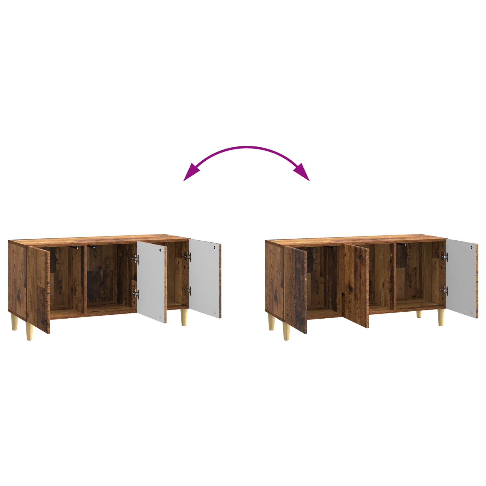 TV ormar Staro drvo 99 x 34,5 x 50 cm Konstruirano drvo