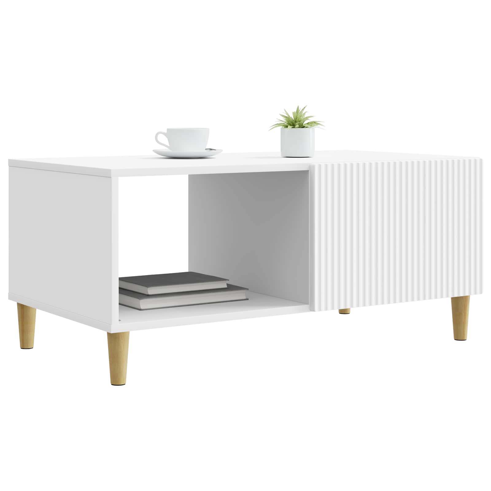 Kava Stol Bijela 90 x 50 x 40 cm Konstruirano drvo