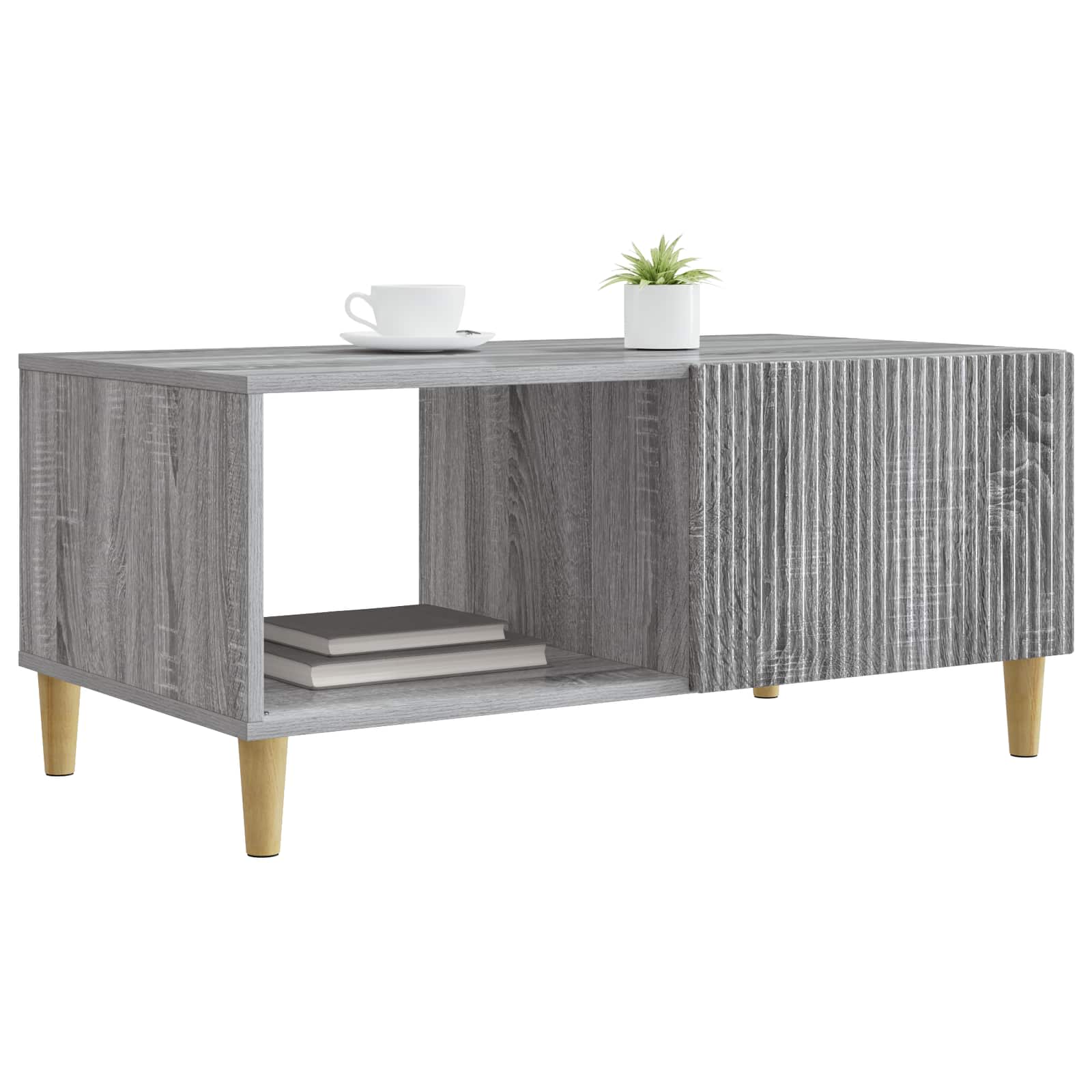 Kava Stol Siva sonoma 90 x 50 x 40 cm Konstruirano drvo