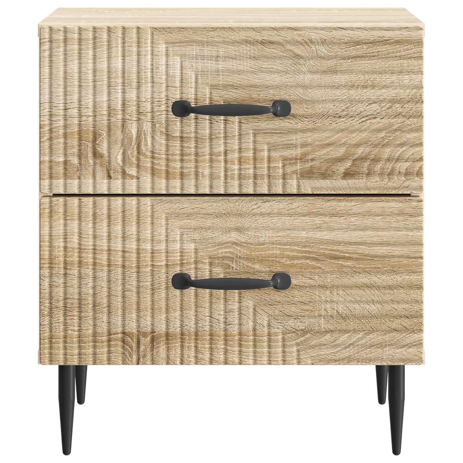 Noćni ormar s ladicama 2 pcs Hrast sonoma 43 x 34,5 x 47,5 cm
