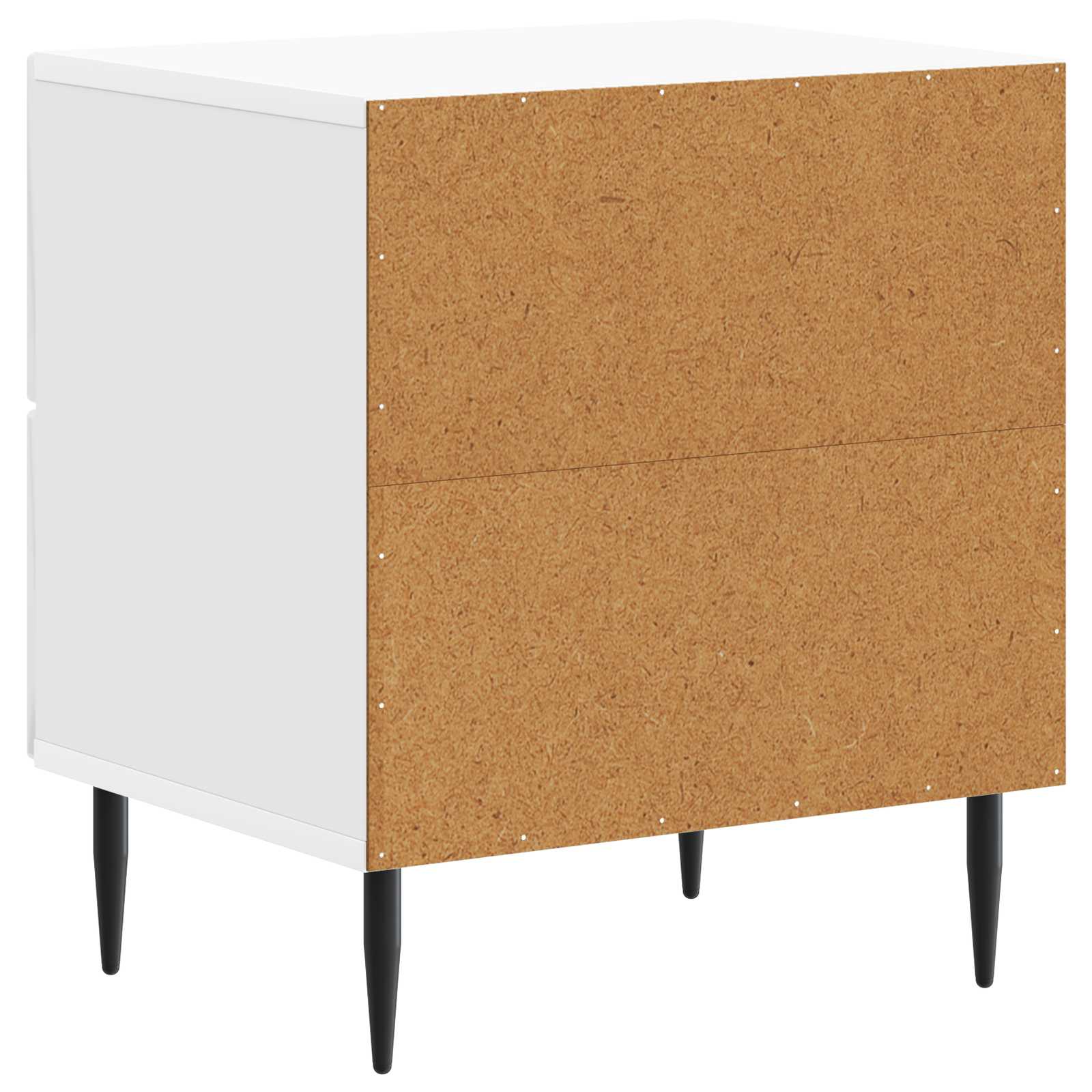 Noćni ormar 2 pcs Bijela visokog sjaja 43 x 34,5 x 47,5 cm