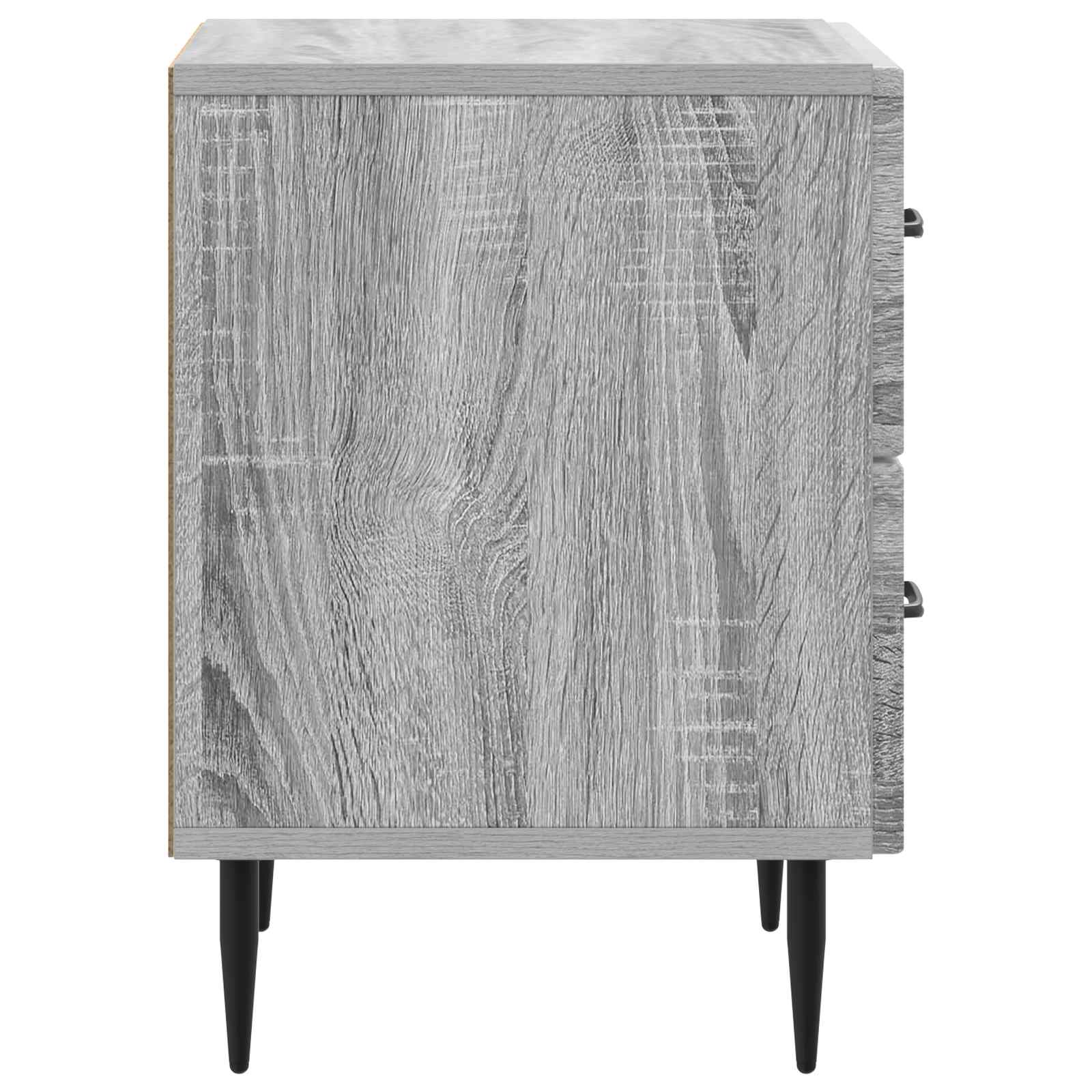 Noćni ormar s ladicama 2 pcs Siva sonoma 43 x 34,5 x 47,5 cm