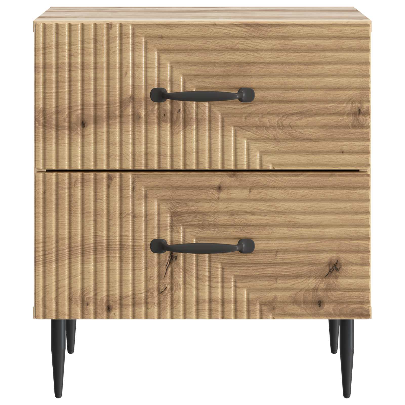 Noćni ormar s ladicama 2 pcs Hrast artisan 43 x 34,5 x 47,5 cm