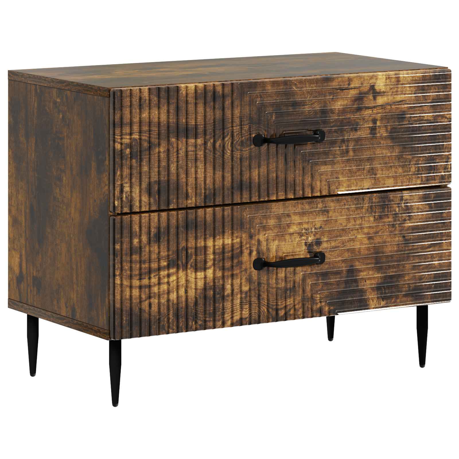 Noćni ormar s ladicama Dimljeni hrast 62 x 34,5 x 47,5 cm