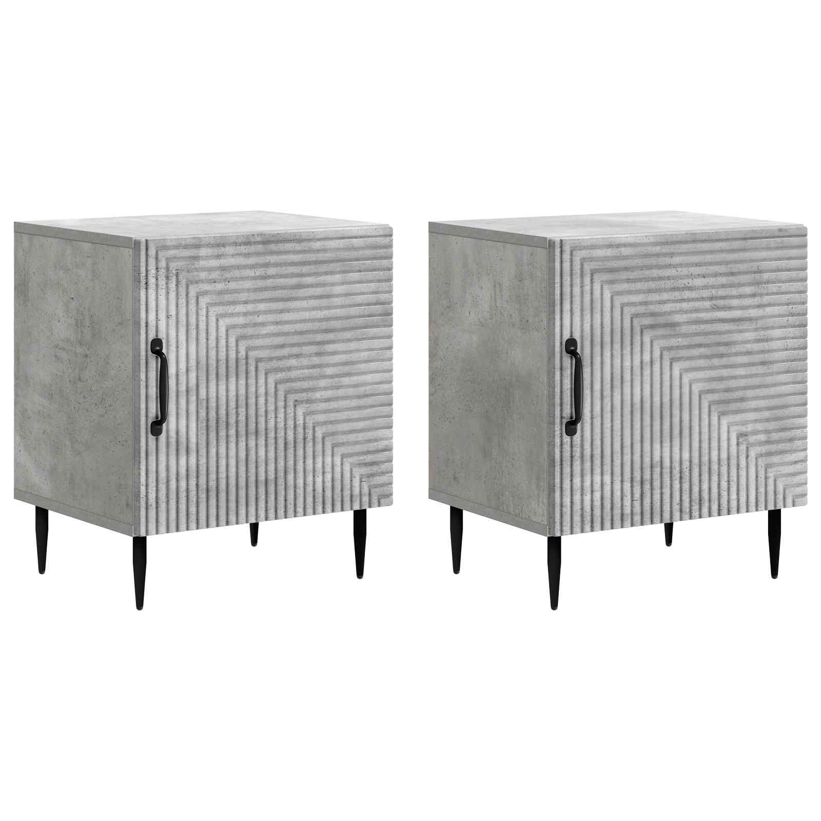 Noćni ormar 2 pcs Betonska siva 43 x 34,5 x 50 cm