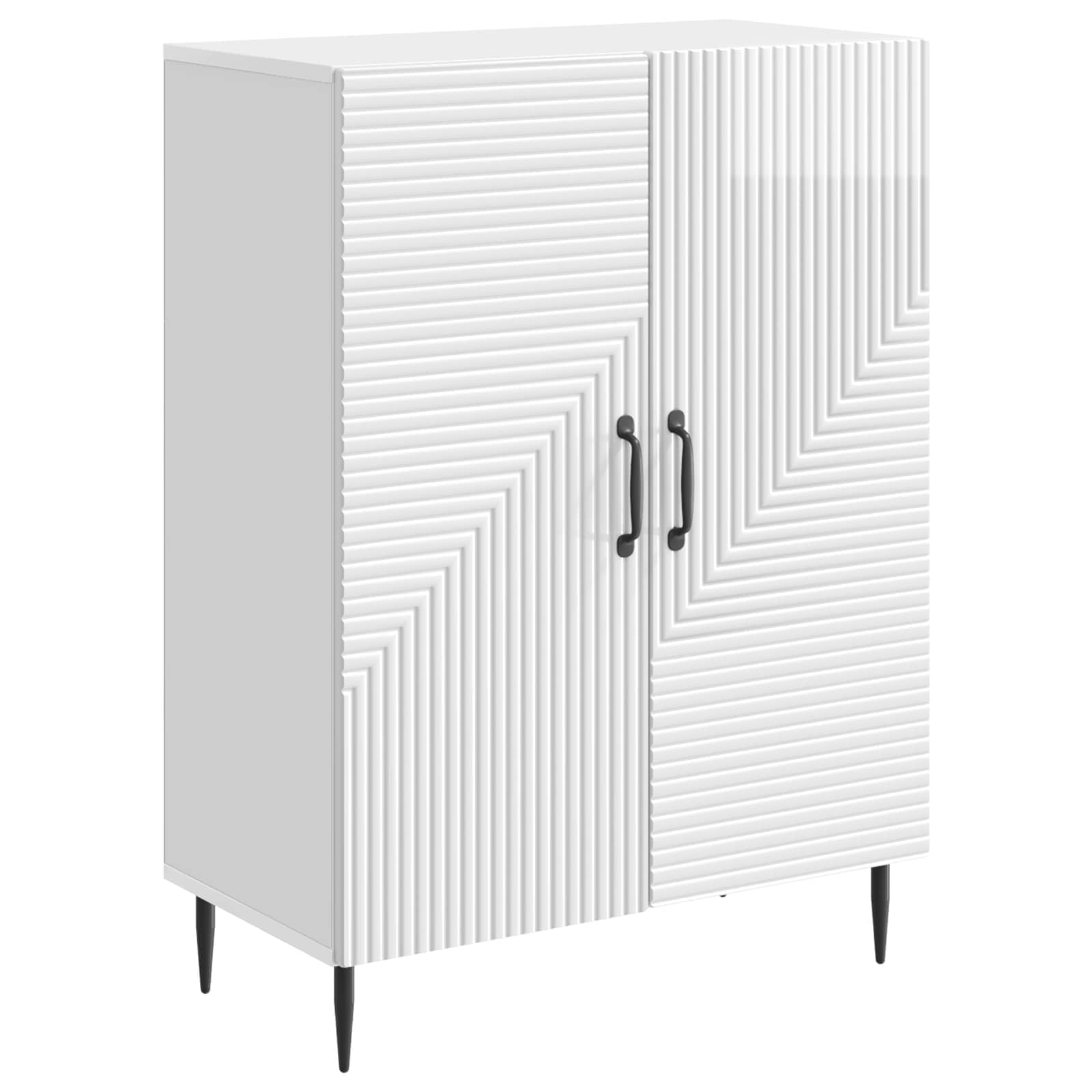 Kreveta Bijela visokog sjaja 66 x 34,5 x 89,5 cm