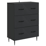 Ormar s ladicama Crna 66 x 34,5 x 89,5 cm Konstruirano drvo