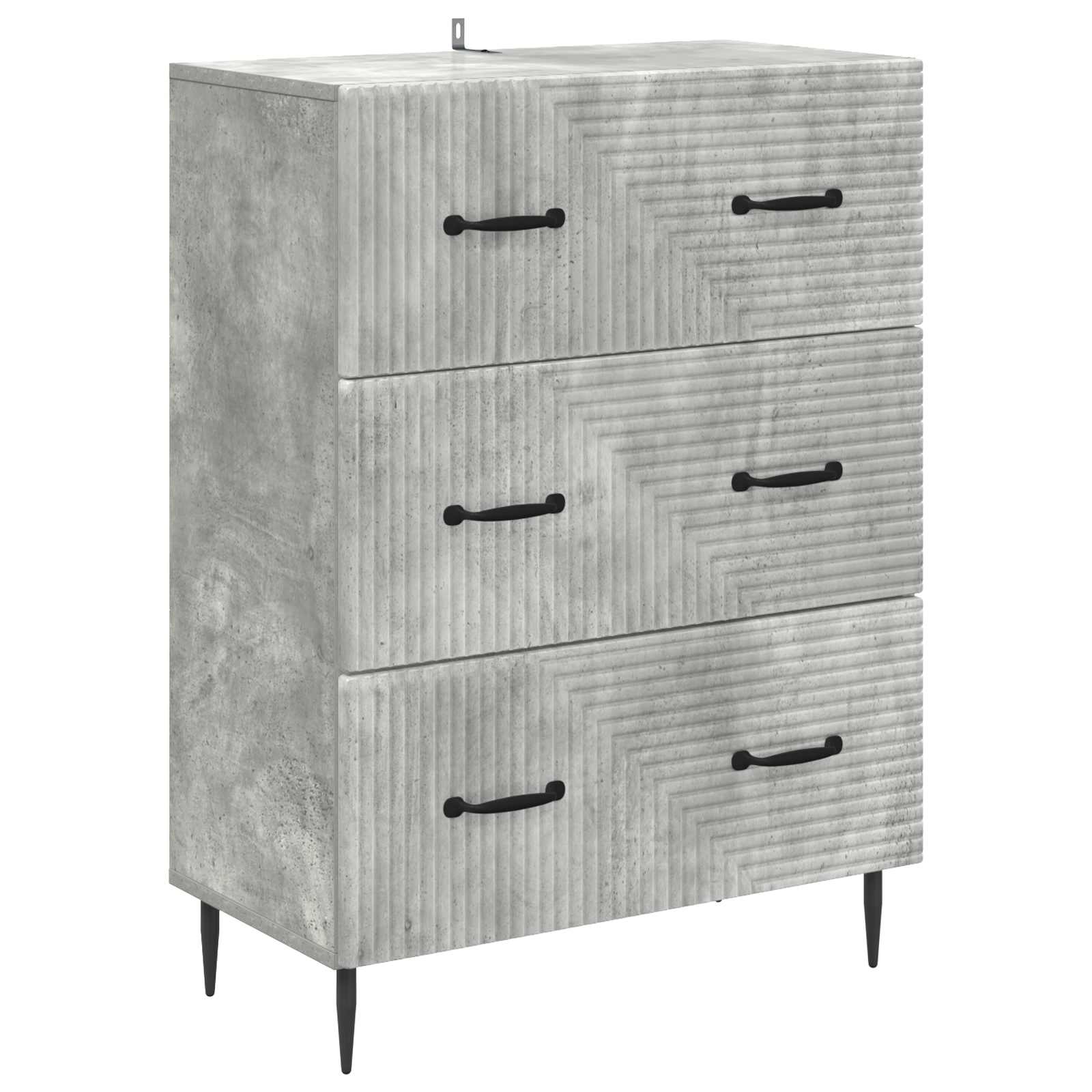 Ormar s ladicama Betonska siva 66 x 34,5 x 89,5 cm