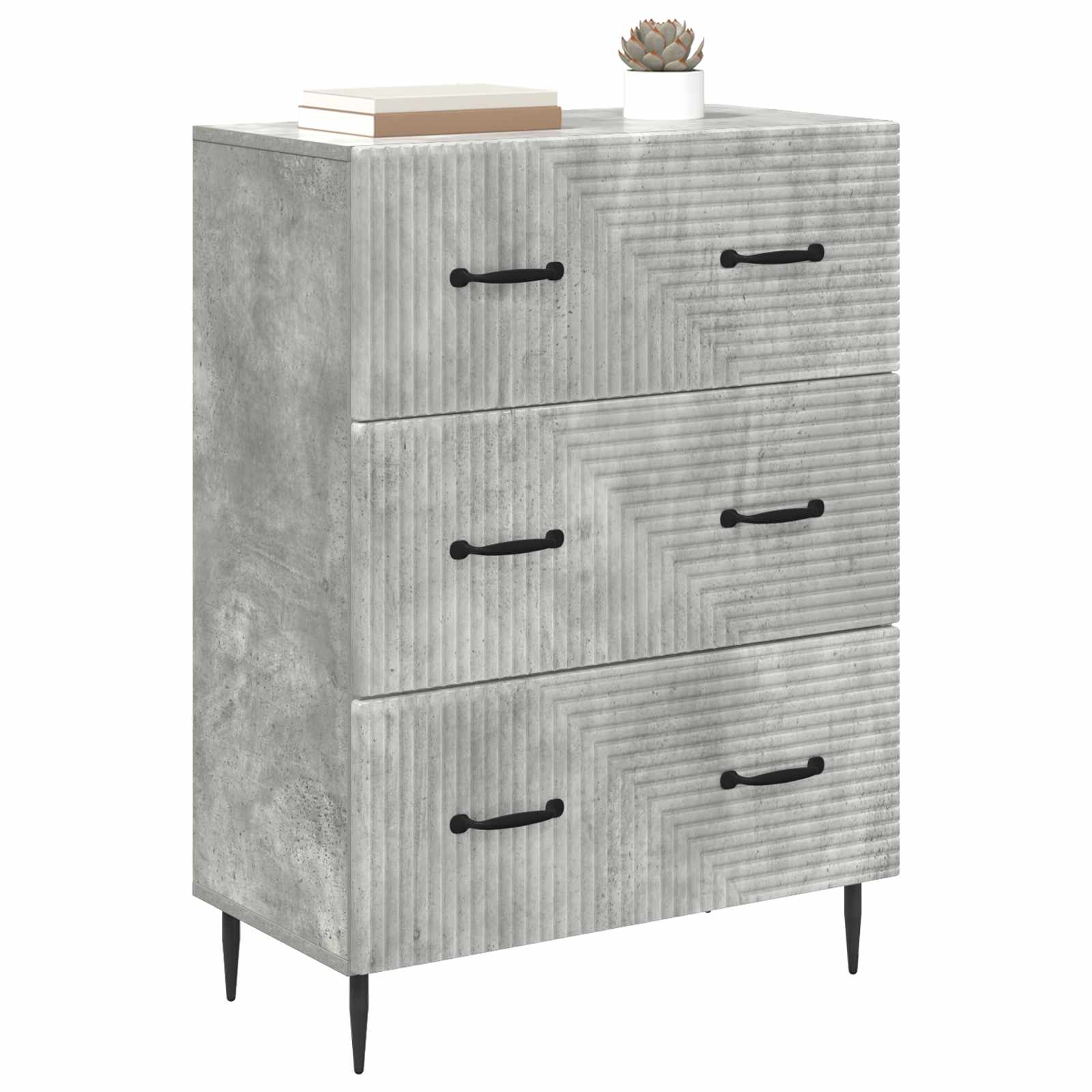 Ormar s ladicama Betonska siva 66 x 34,5 x 89,5 cm