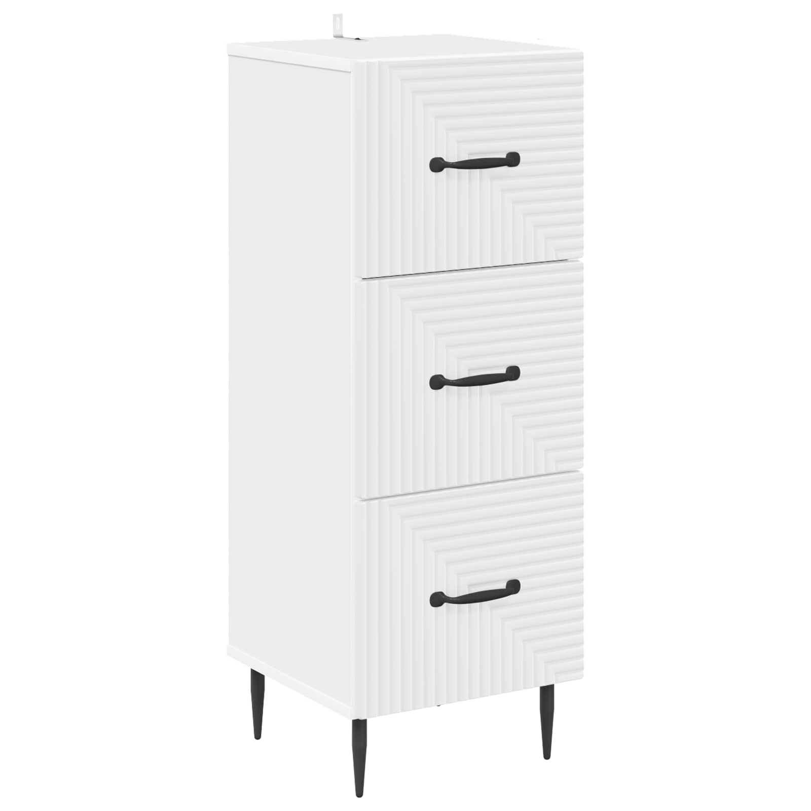 Ormar s ladicama Bijela 33 x 34,5 x 89,5 cm Konstruirano drvo