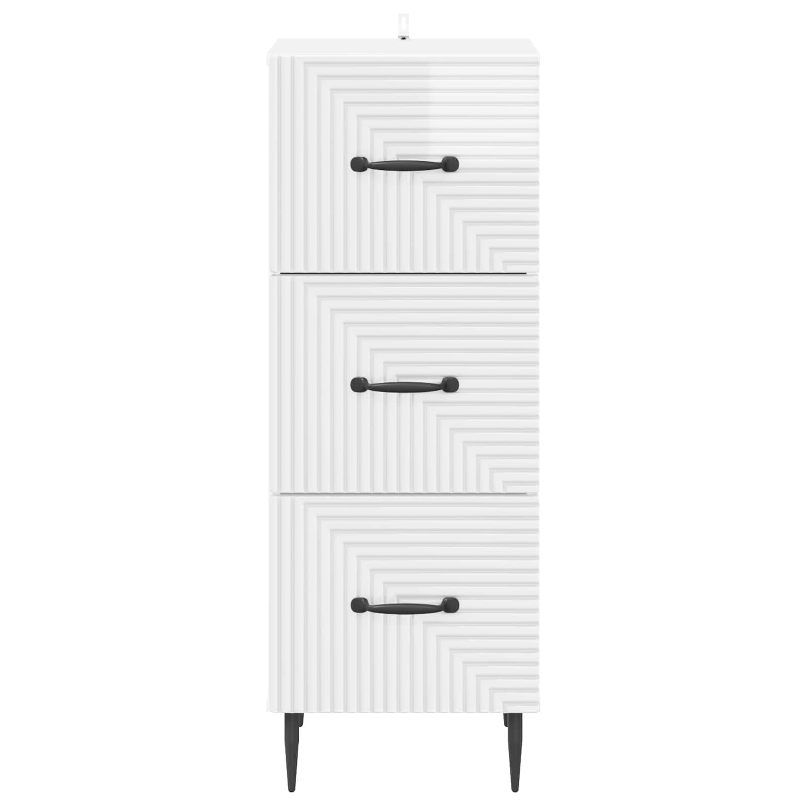Ormar s ladicama Bijela visokog sjaja 33 x 34,5 x 89,5 cm