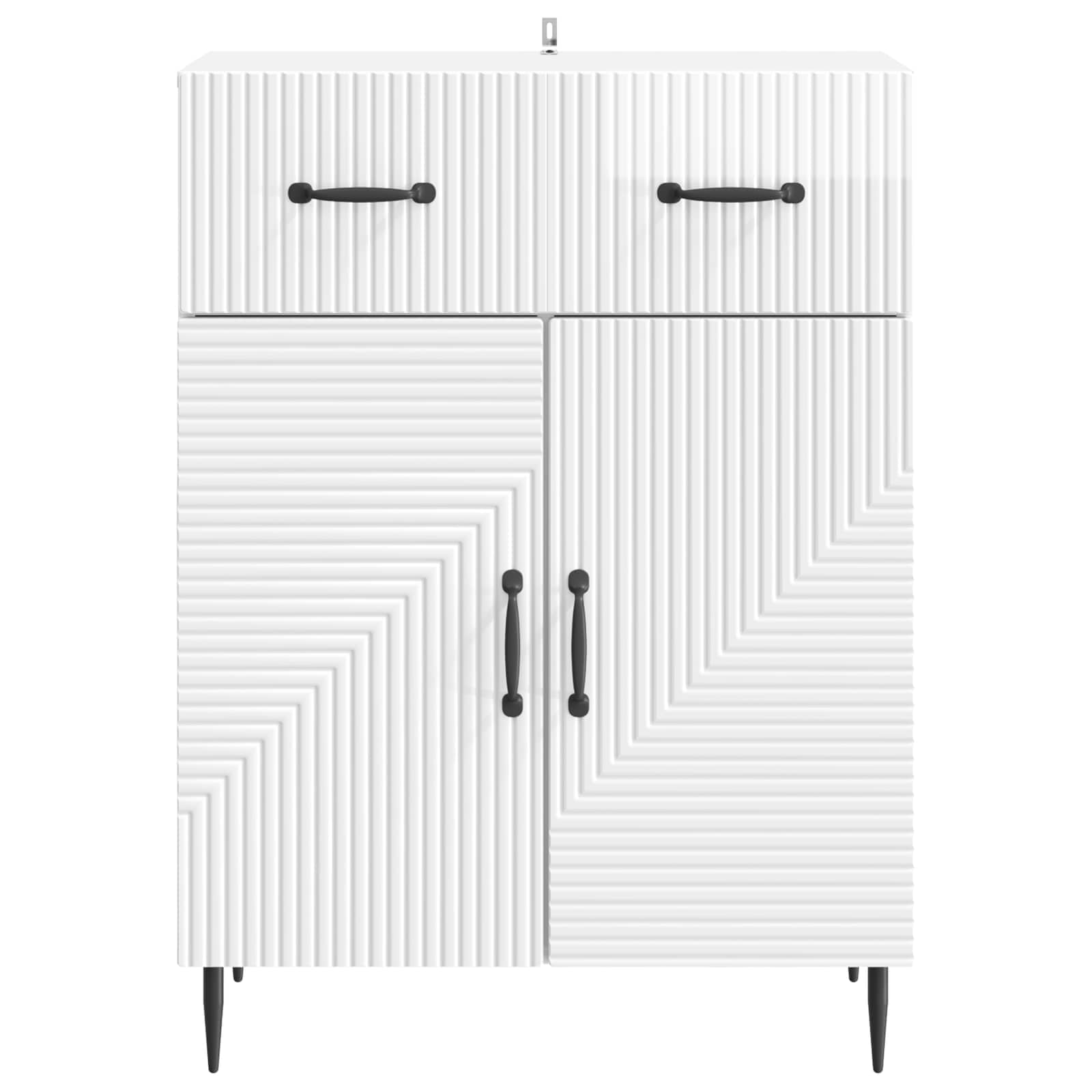 Kreveta s ladicama Bijela visokog sjaja 66 x 34,5 x 89,5 cm