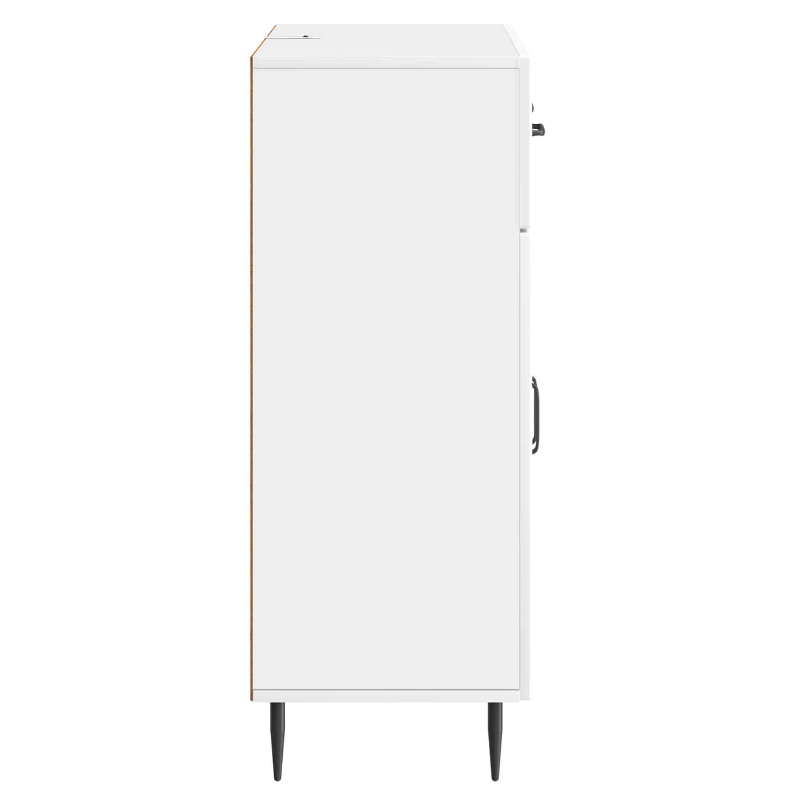 Kreveta s ladicama Bijela visokog sjaja 66 x 34,5 x 89,5 cm