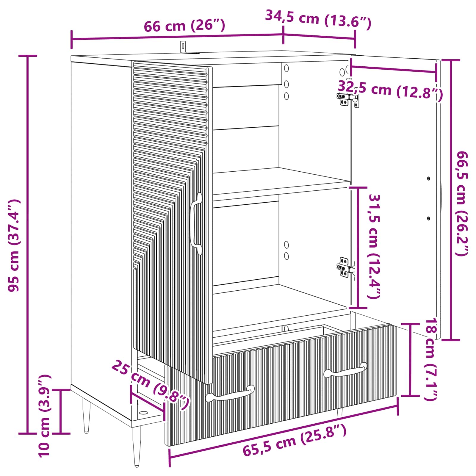 Kreveta Dimljeni hrast 66 x 34,5 x 95 cm Konstruirano drvo