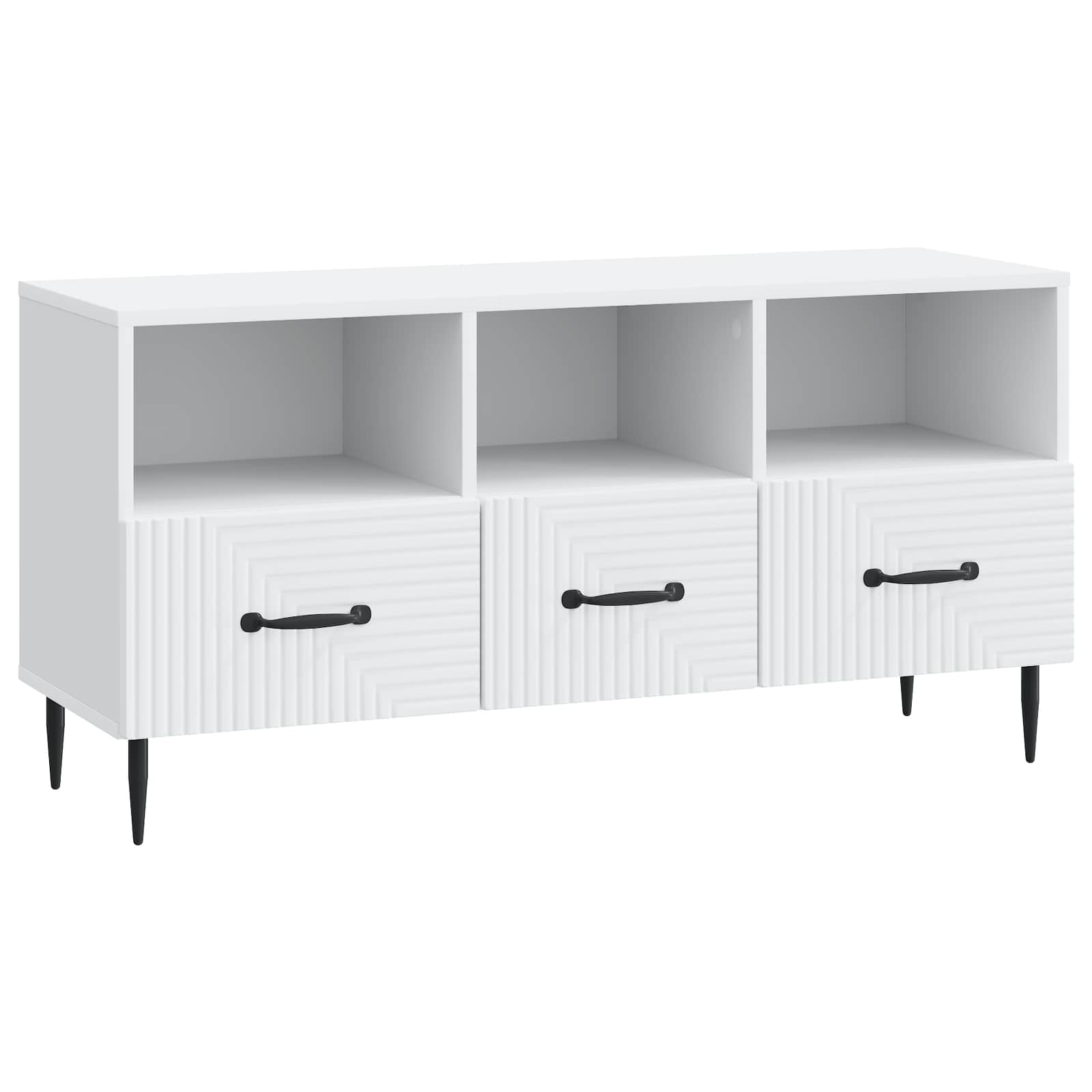 TV ormar s ladicama Bijela 102 x 34,5 x 50 cm Konstruirano drvo