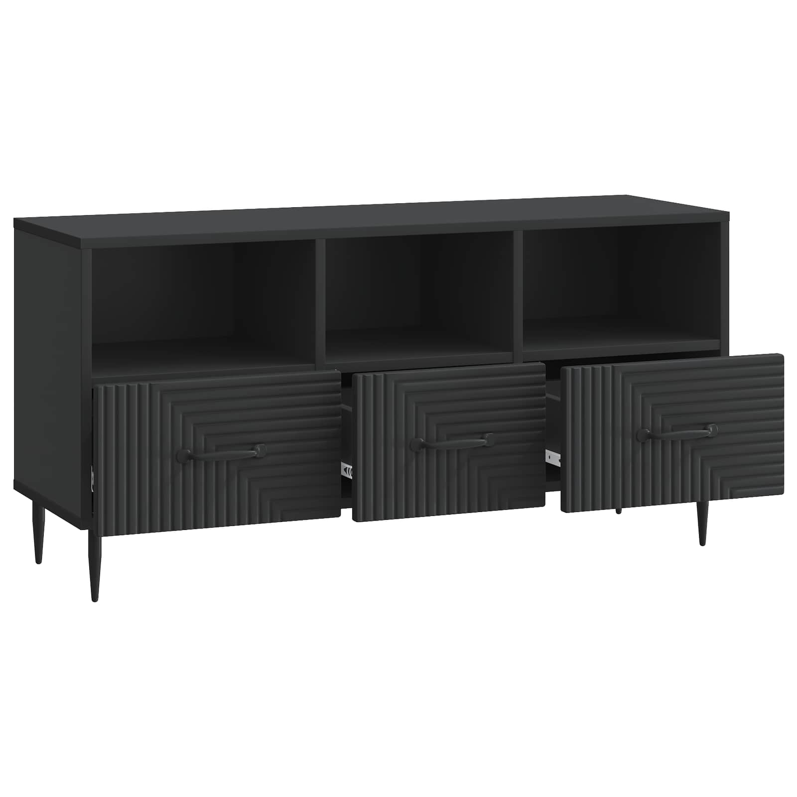 TV ormar s ladicama Crna 102 x 34,5 x 50 cm Konstruirano drvo