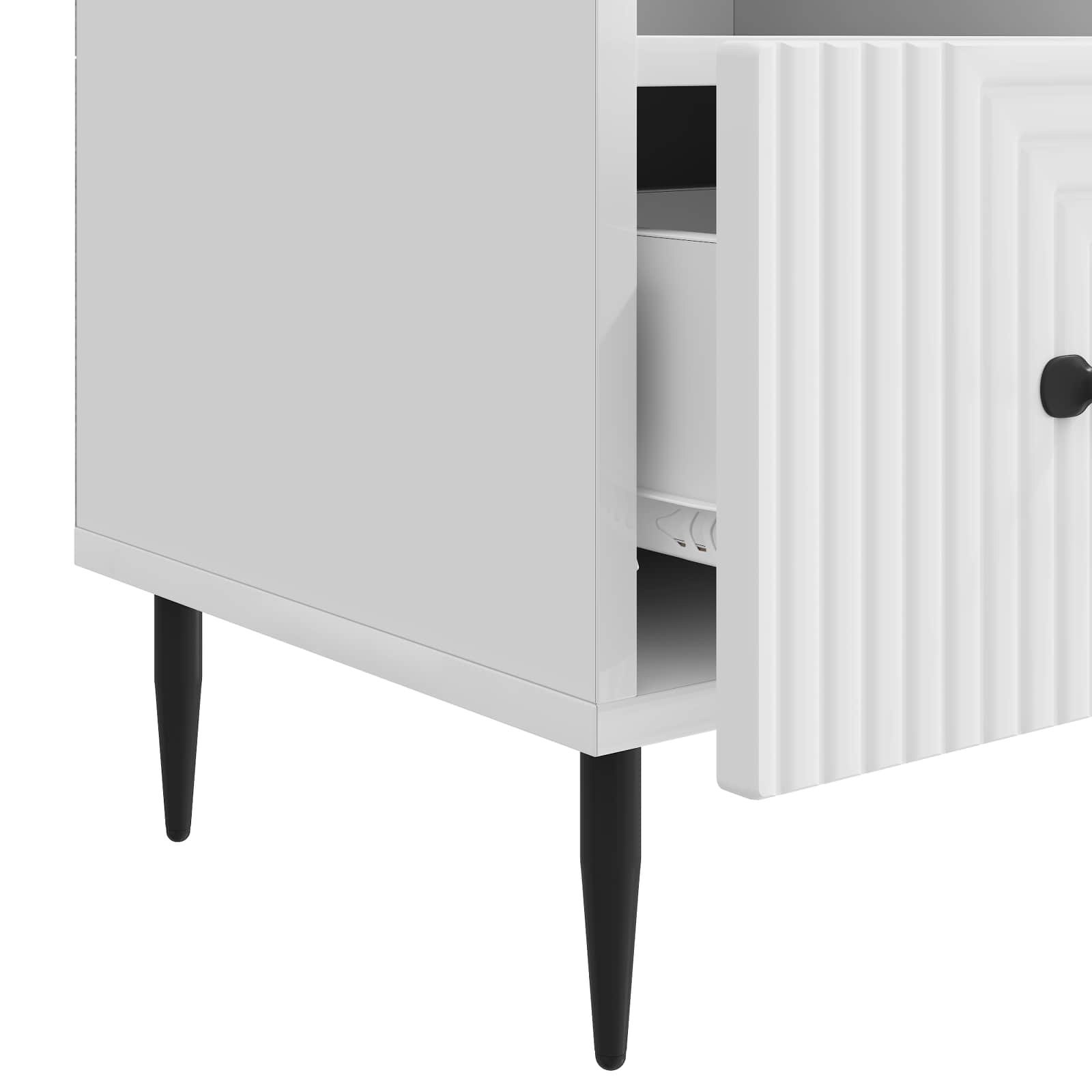 TV ormar s ladicama Bijela visokog sjaja 102 x 34,5 x 50 cm