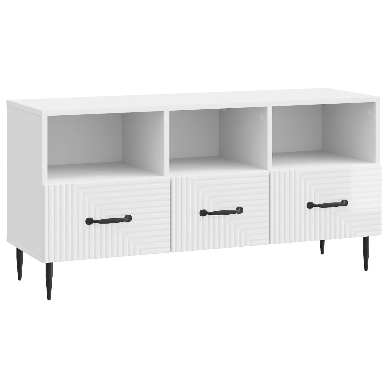 TV ormar s ladicama Bijela visokog sjaja 102 x 34,5 x 50 cm