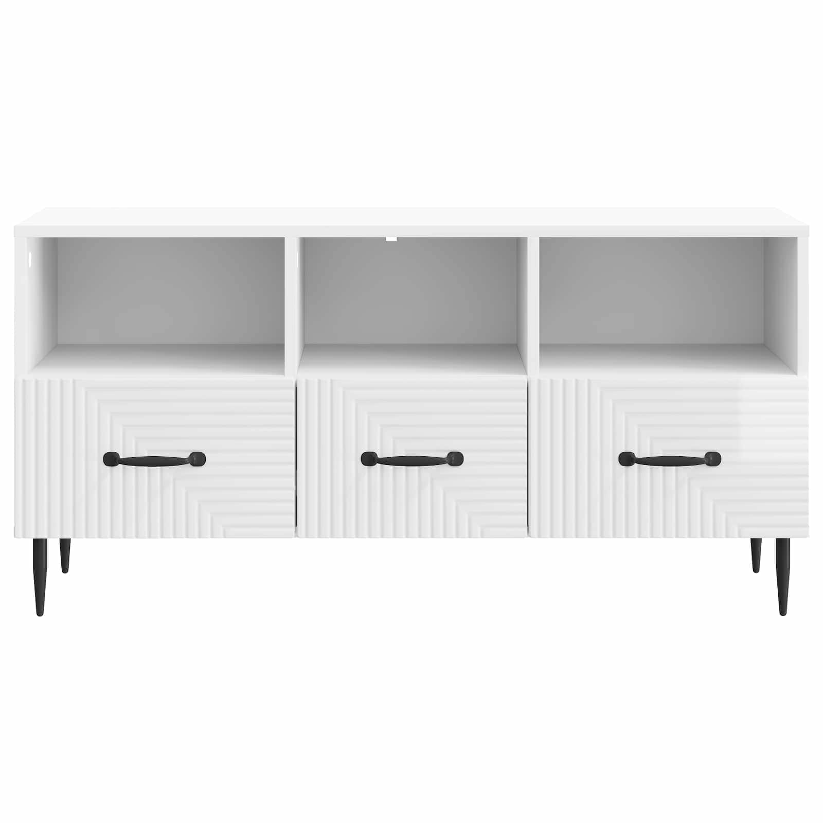 TV ormar s ladicama Bijela visokog sjaja 102 x 34,5 x 50 cm