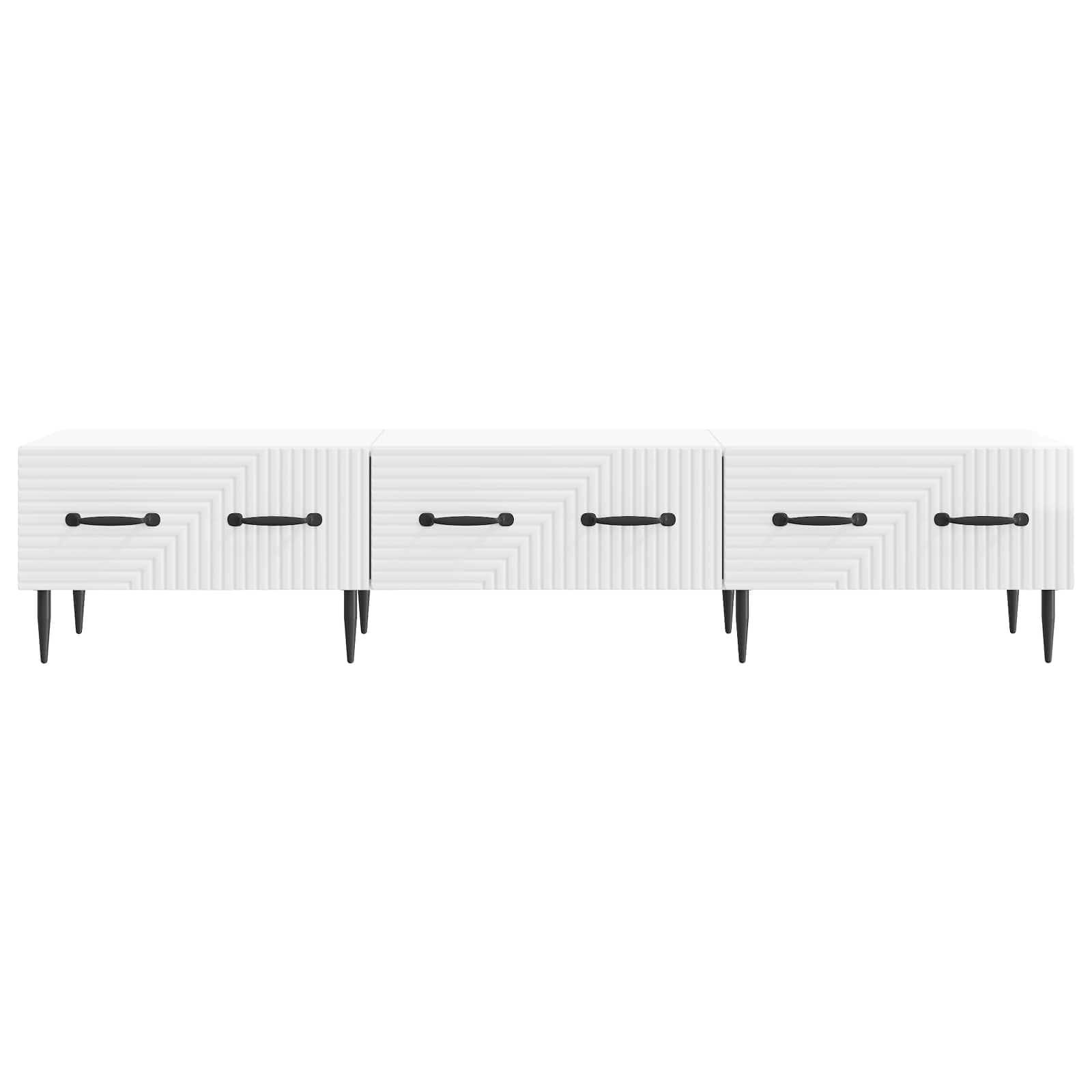TV ormar s ladicama Bijela visokog sjaja 147 x 34,5 x 30 cm