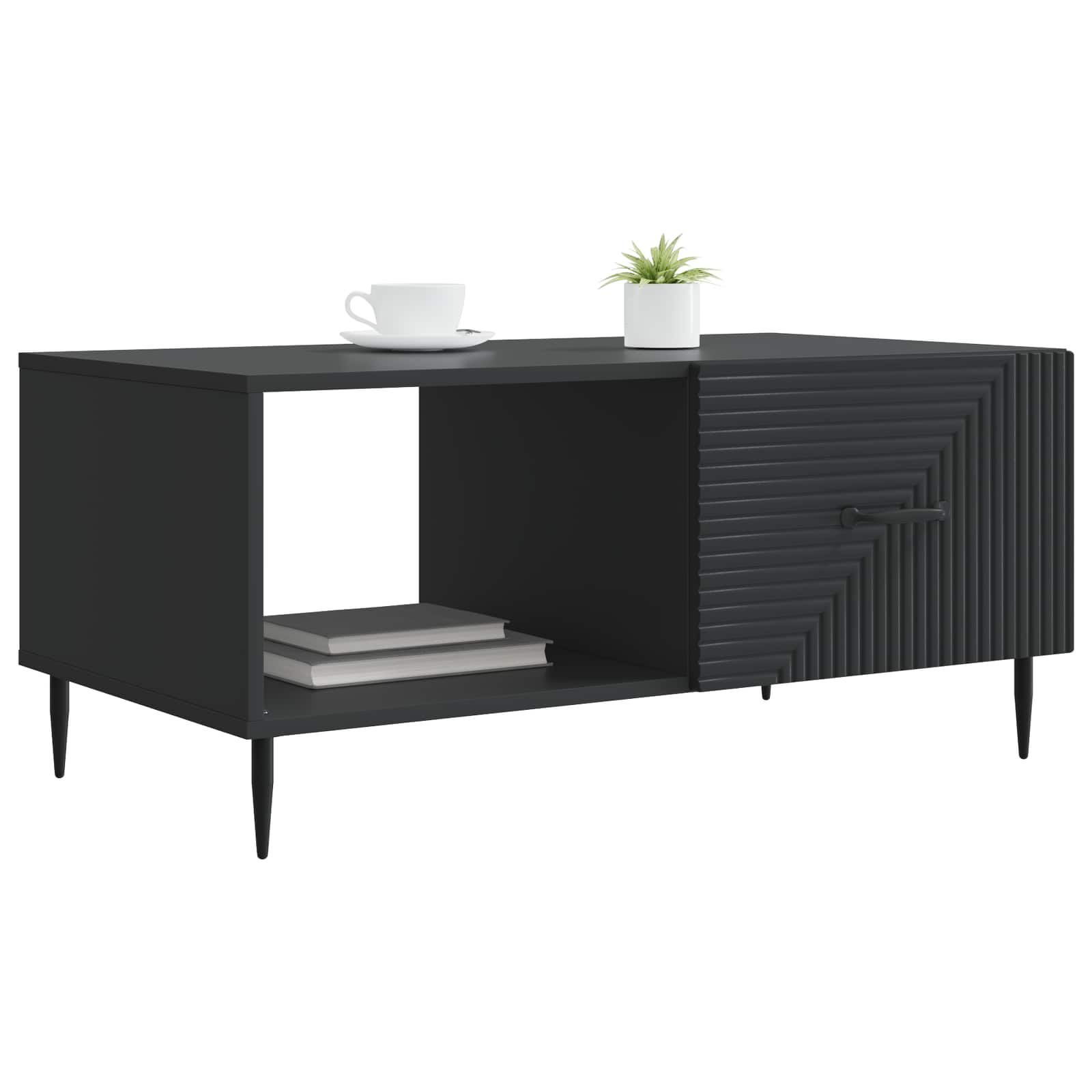 Kava Stol Crna 90 x 50 x 40 cm Konstruirano drvo