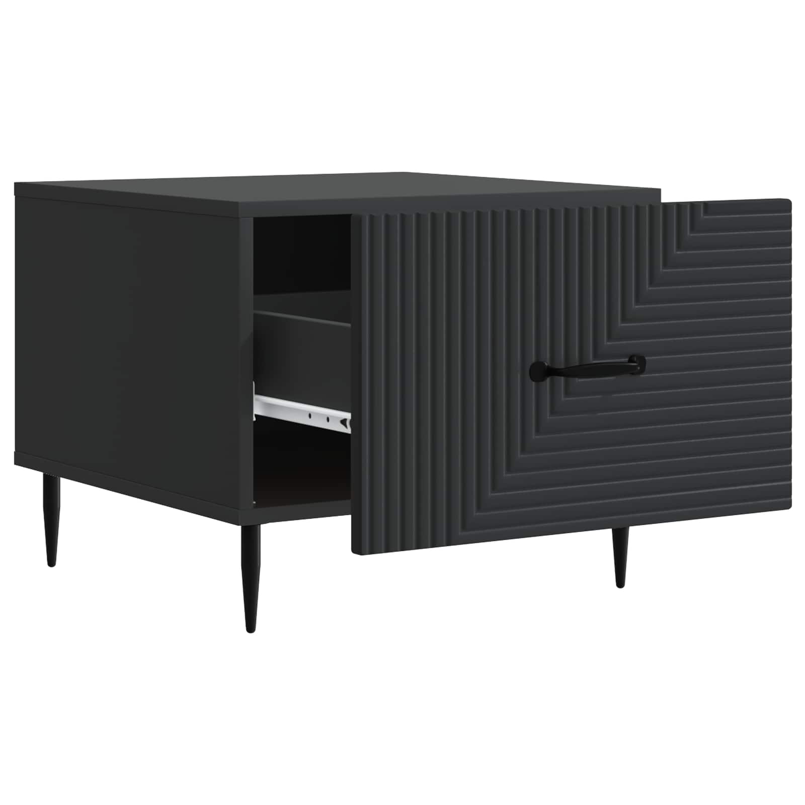 Kava Stol s ladicama Crna 49 x 50 x 40 cm Konstruirano drvo