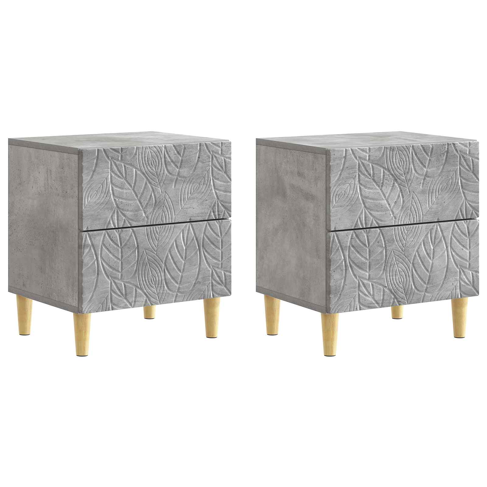 Noćni ormarić 2 pcs Betonska siva 43 x 34,5 x 48 cm