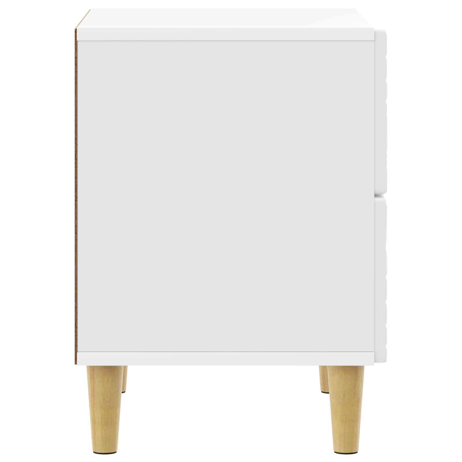 Noćni ormarić Bijela visokog sjaja 62 x 34,5 x 48 cm