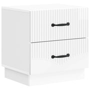 Noćni ormar s ladicama Bijela visokog sjaja 43 x 34,5 x 44,5 cm