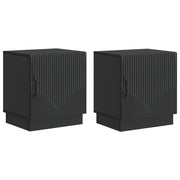 Noćni ormarić 2 pcs Crna 43 x 34,5 x 47 cm Konstruirano drvo