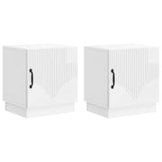 Noćni ormarić 2 pcs Bijela visokog sjaja 43 x 34,5 x 47 cm