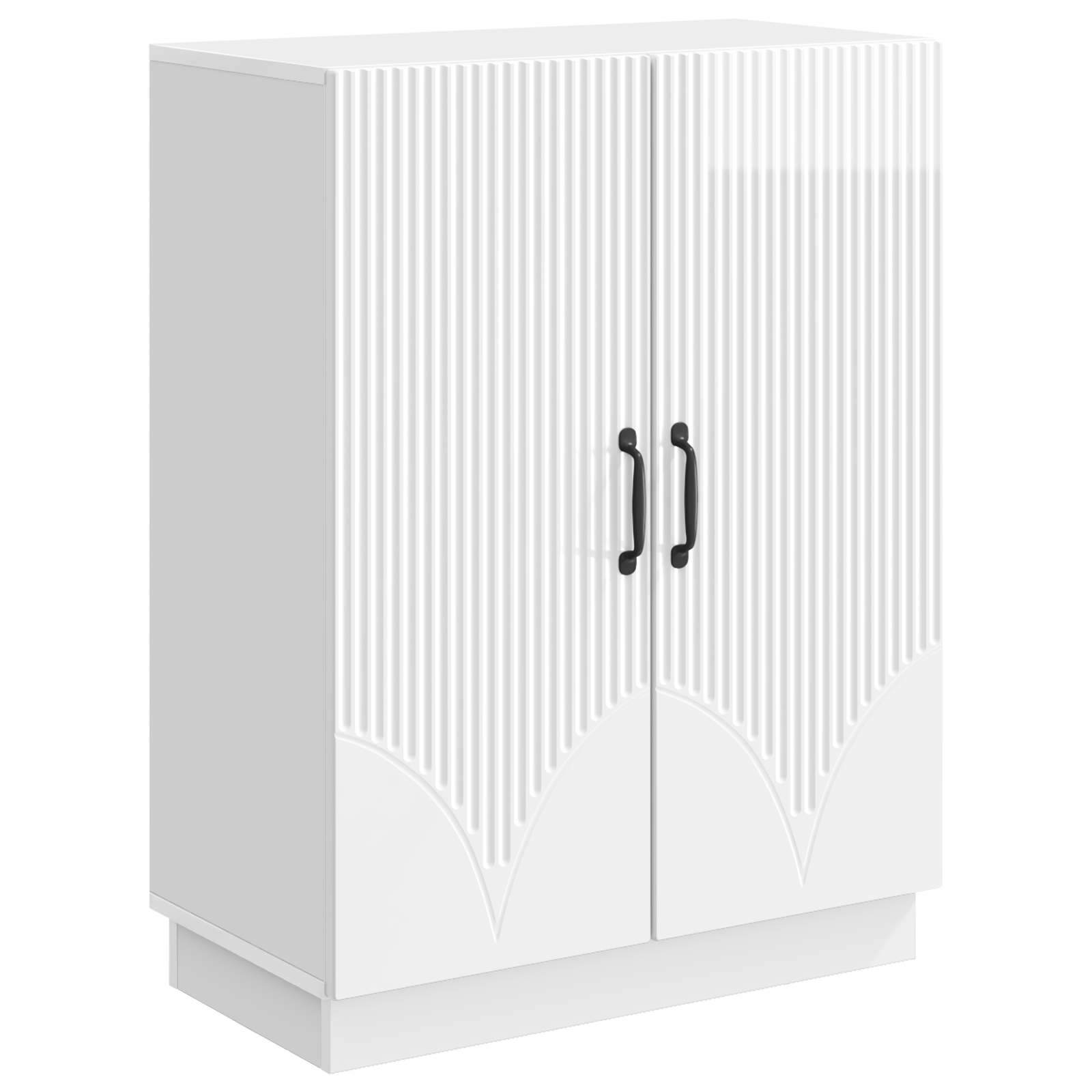 Kreveta Bijela visokog sjaja 66 x 34,5 x 87 cm