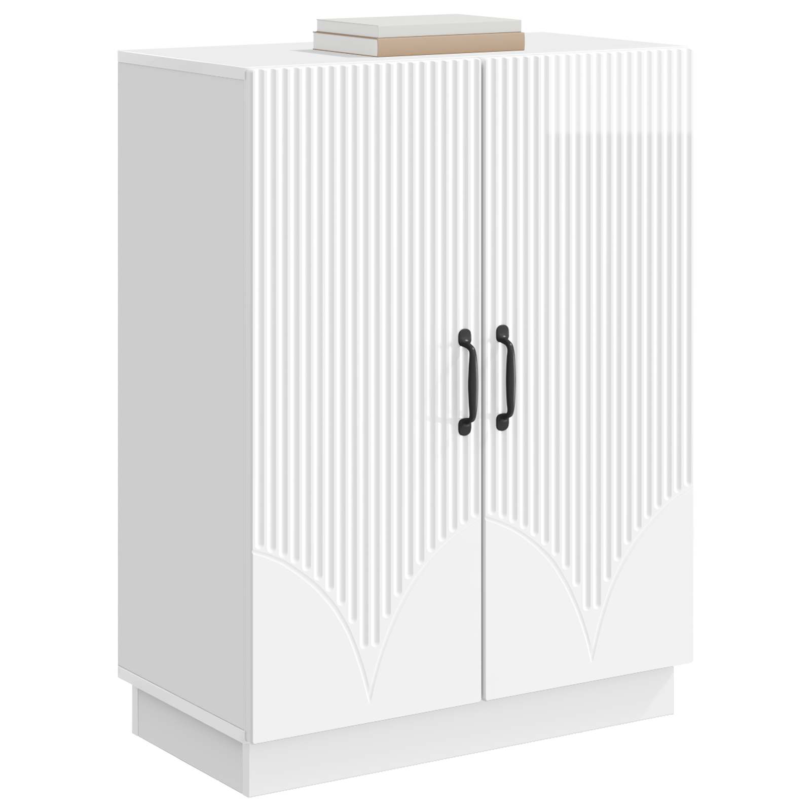 Kreveta Bijela visokog sjaja 66 x 34,5 x 87 cm