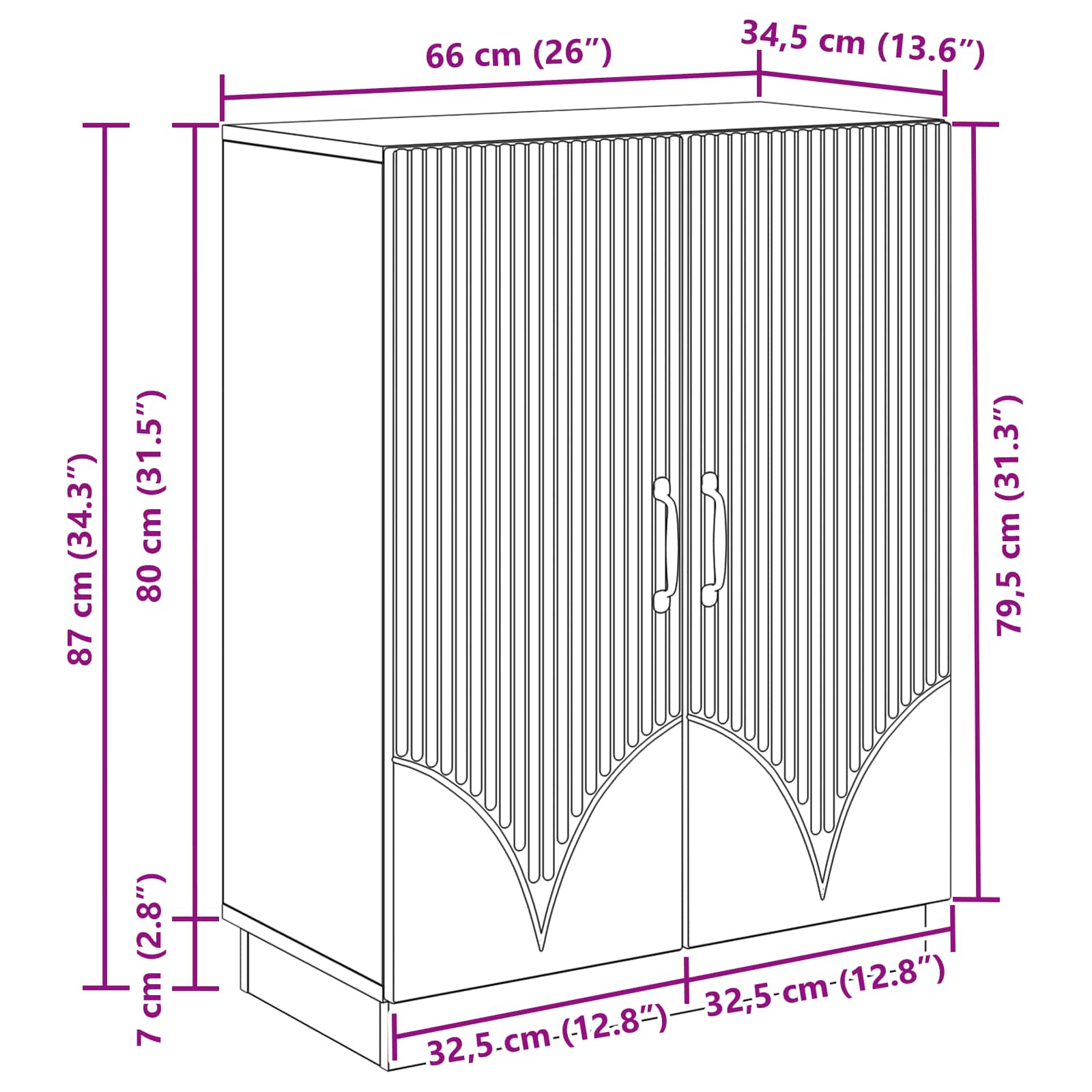 Kreveta Bijela visokog sjaja 66 x 34,5 x 87 cm
