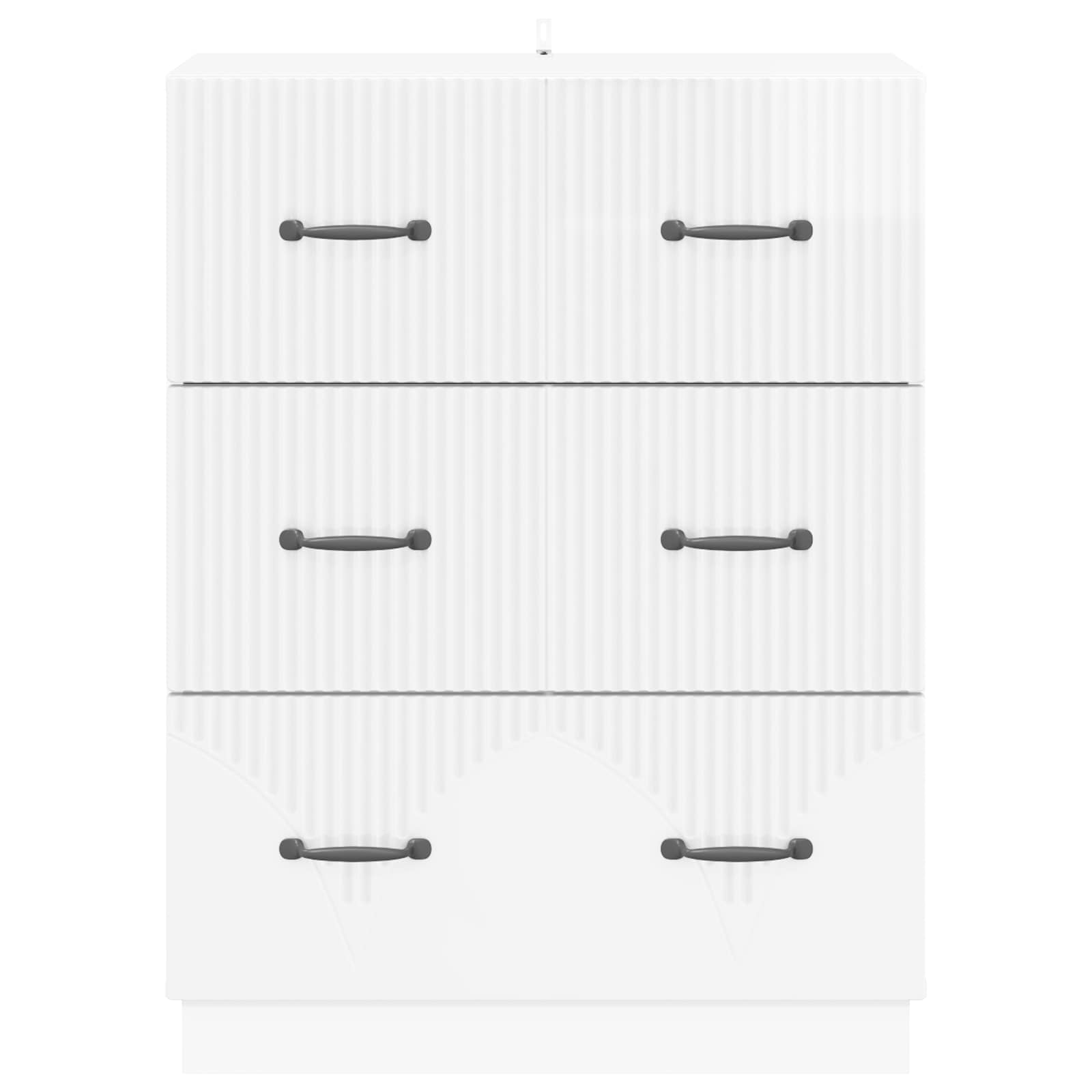 Ormar s ladicama Bijela visokog sjaja 66 x 34,5 x 87 cm