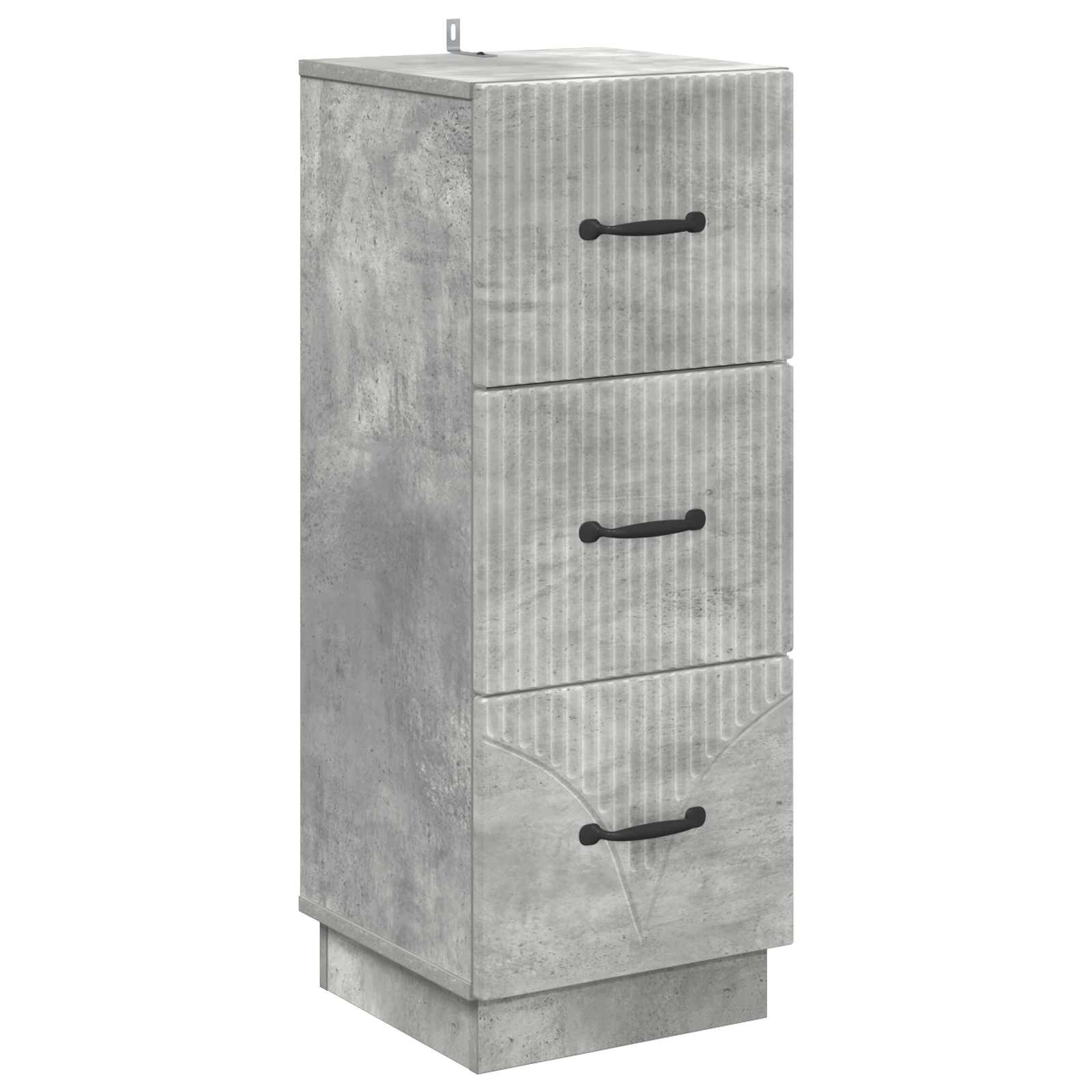 Ormar s ladicama Betonska siva 33 x 34,5 x 87 cm