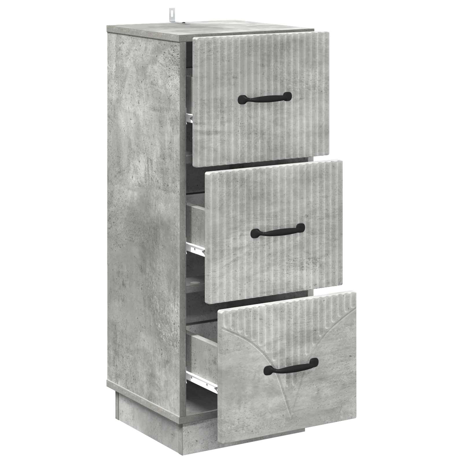 Ormar s ladicama Betonska siva 33 x 34,5 x 87 cm