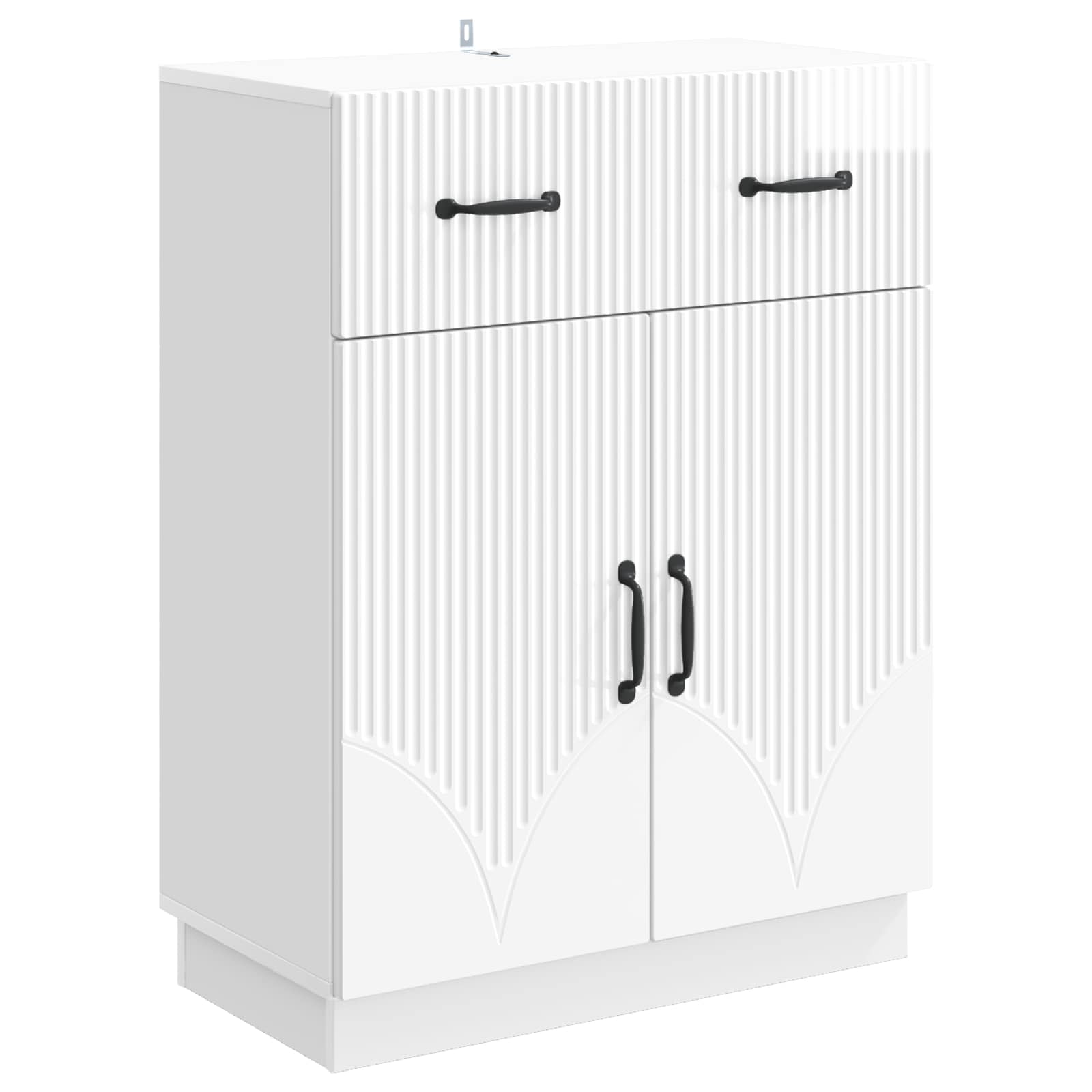 Kreveta s ladicama Bijela visokog sjaja 66 x 34,5 x 87 cm