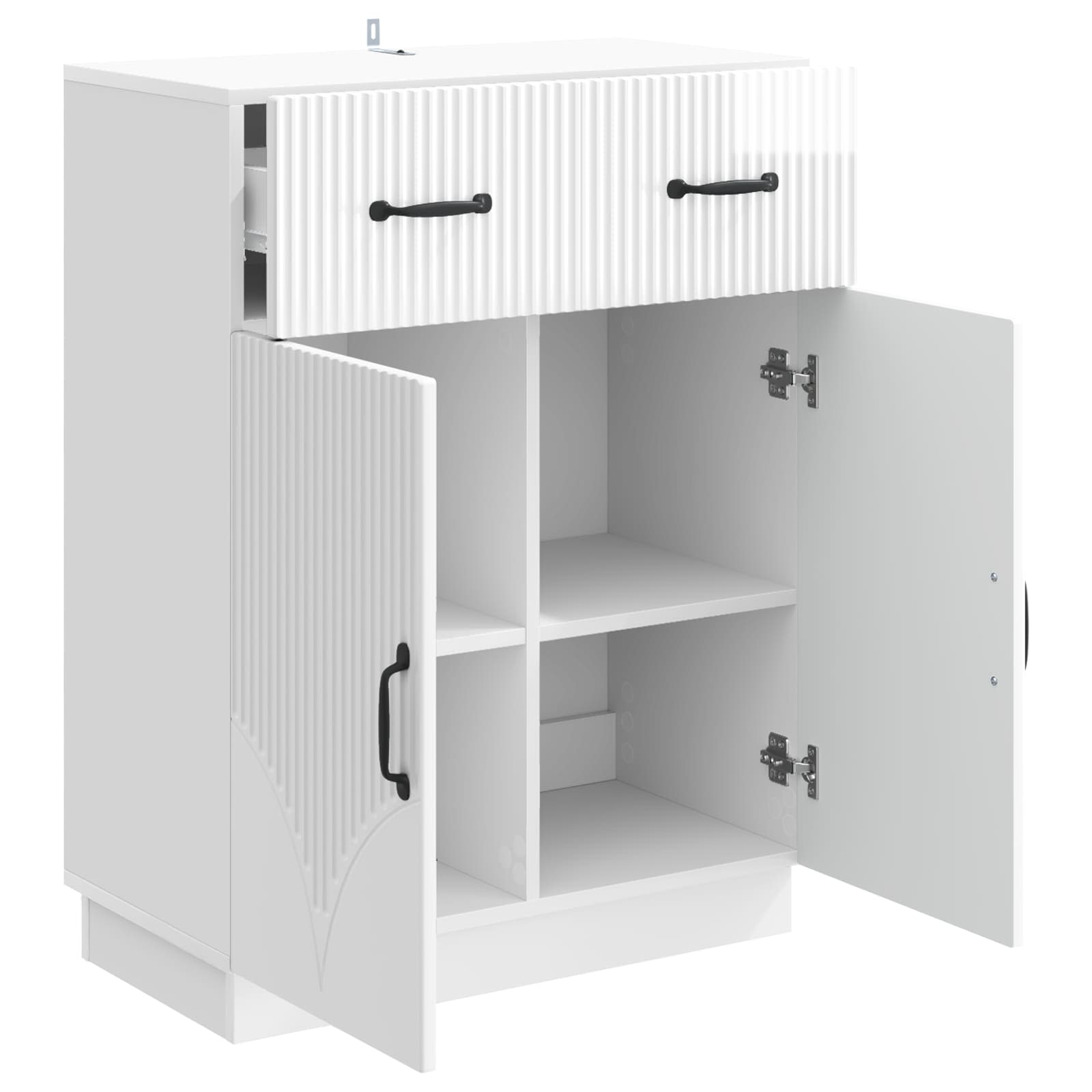 Kreveta s ladicama Bijela visokog sjaja 66 x 34,5 x 87 cm