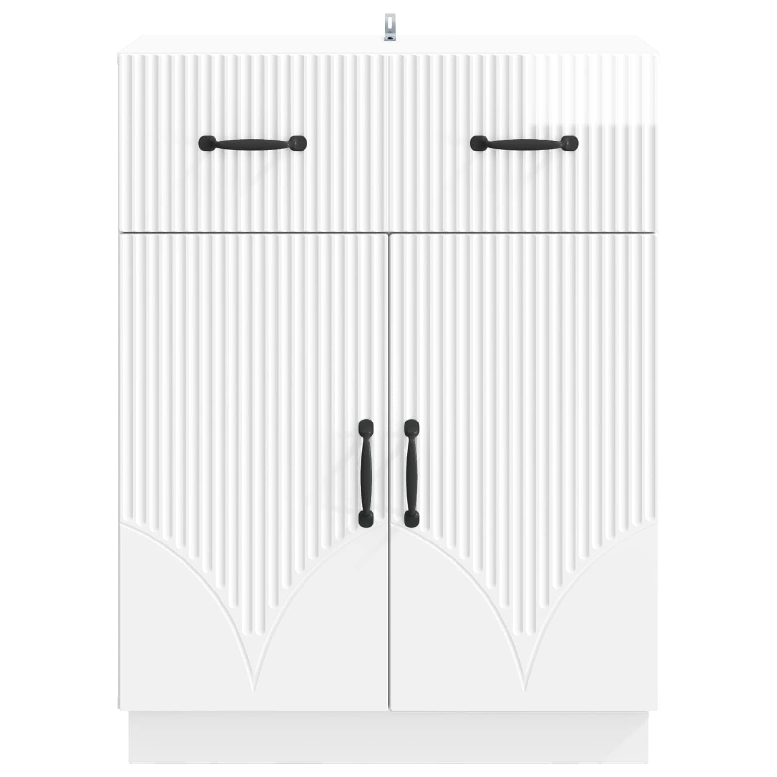 Kreveta s ladicama Bijela visokog sjaja 66 x 34,5 x 87 cm