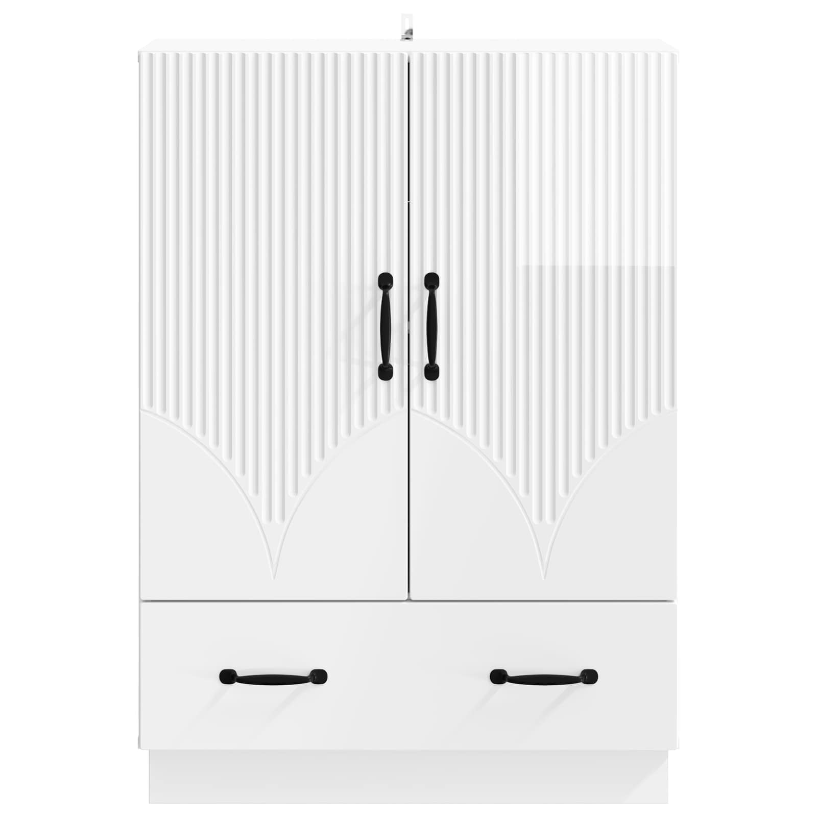 Kreveta s ladicama Bijela visokog sjaja 66 x 34,5 x 92 cm