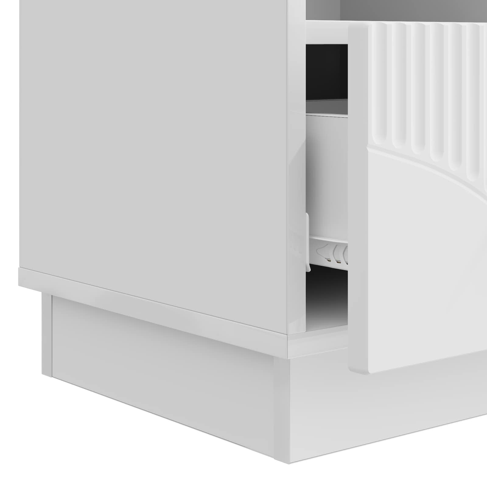 TV ormar s ladicama Bijela visokog sjaja 102 x 34,5 x 47 cm